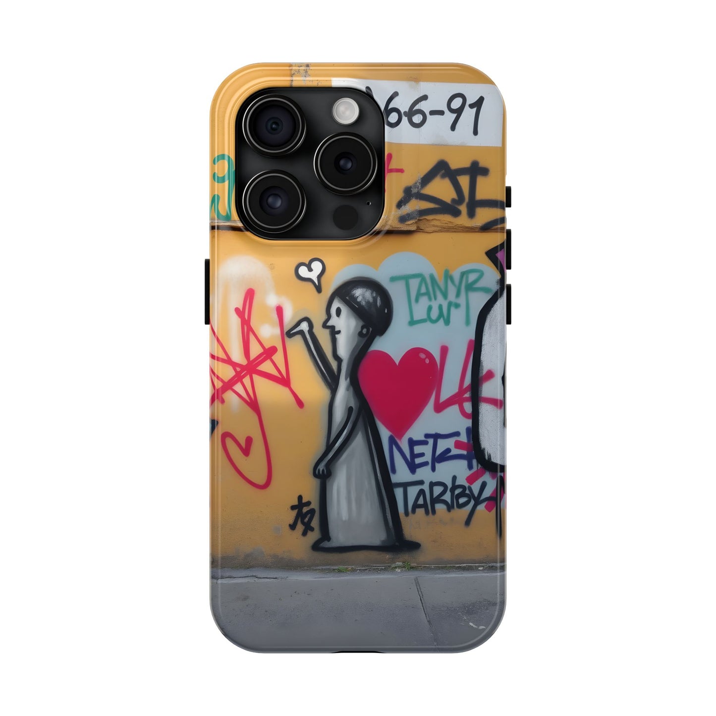 Urban Cupid Graffiti Tough Phone Case - Durable Protection with Street Art Vibe - for iPhone