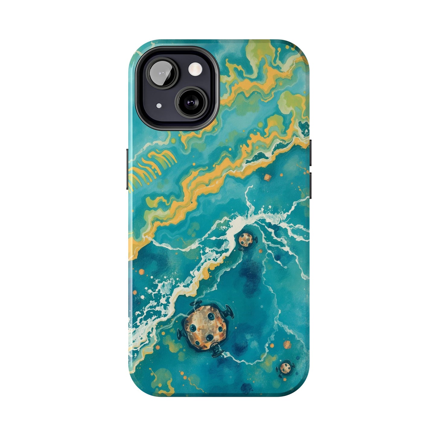 Ocean Wave Tough Phone Case – Durable Protection with Abstract Art Design