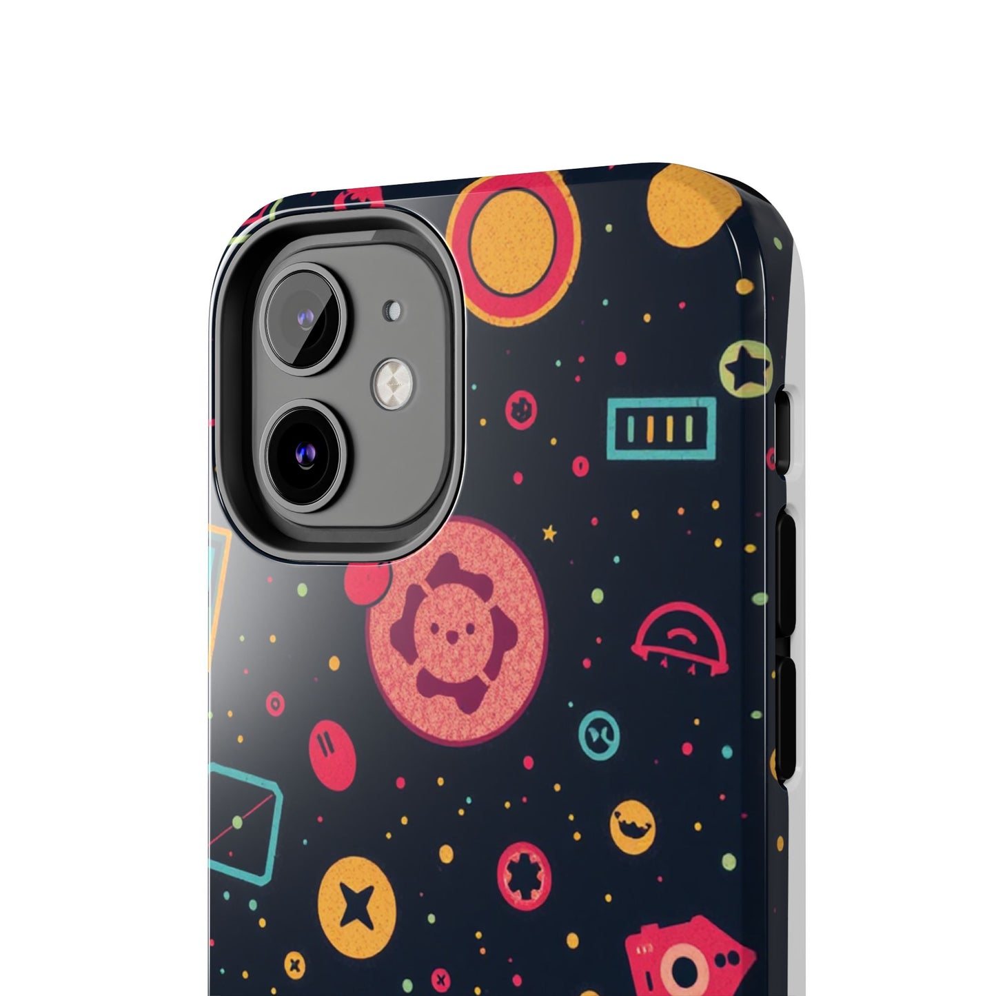 Colorful Space-Themed Tough Phone Case - Fun & Durable Protection for All Ages - for iPhone