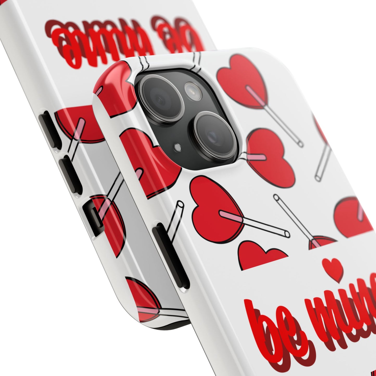Be Mine Heart Pattern Tough Phone Case - Love Gift - for iPhone