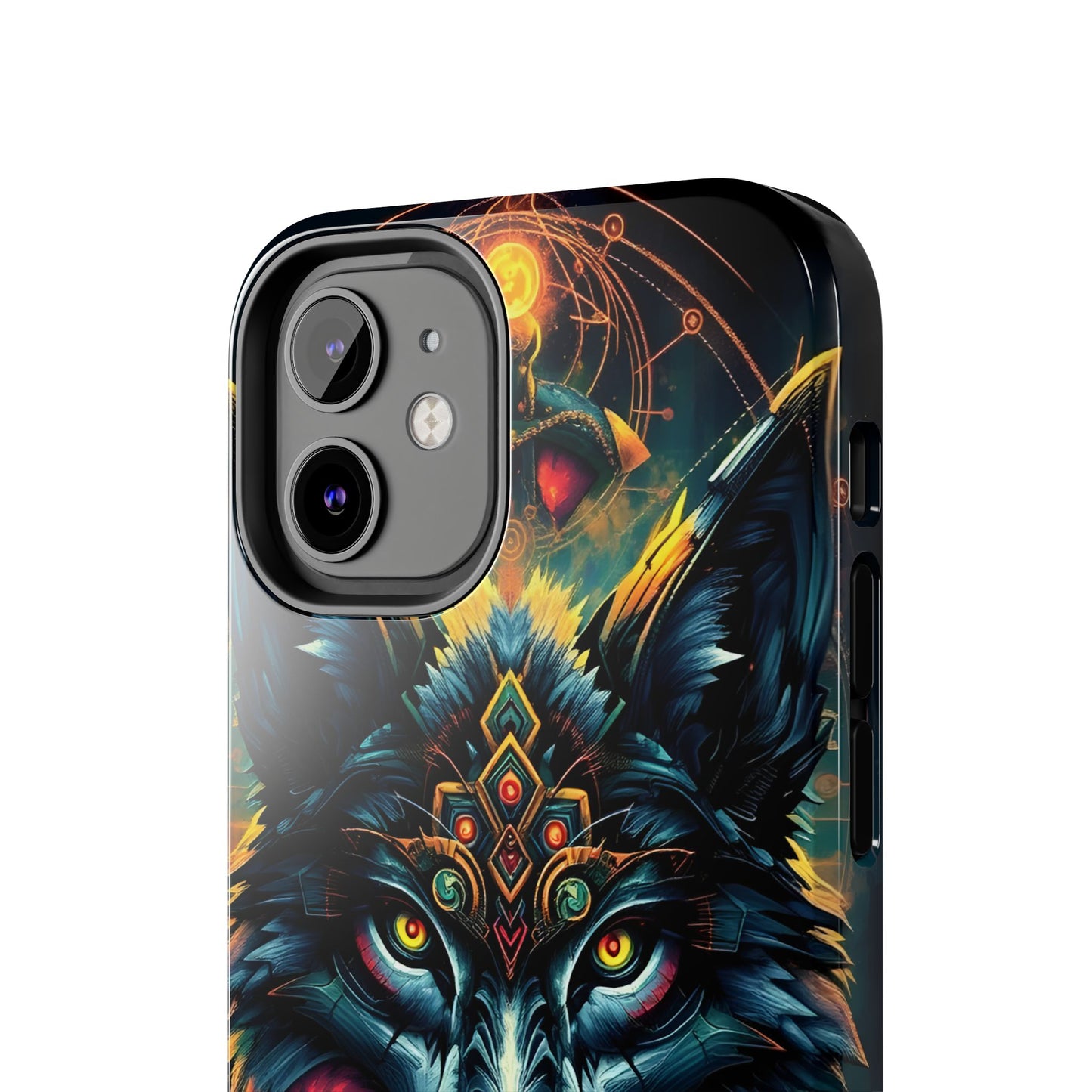 Vibrant Mystical Wolf Art Tough Phone Case - Durable & Unique Design for Animal Lovers - for iPhone