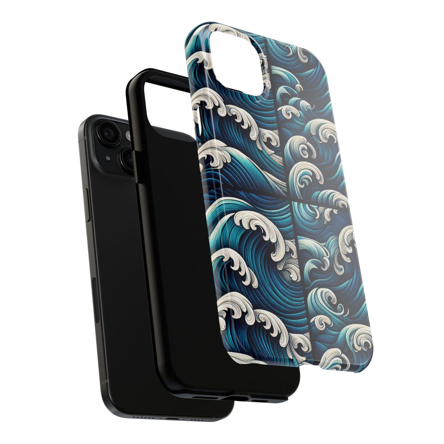 Ocean Waves Tough Phone Case - Durable Protection with Artistic Design - for iPhone