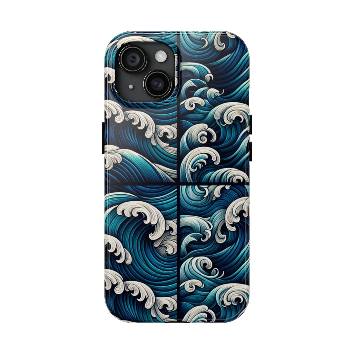 Ocean Waves Tough Phone Case - Durable Protection with Artistic Design - for iPhone