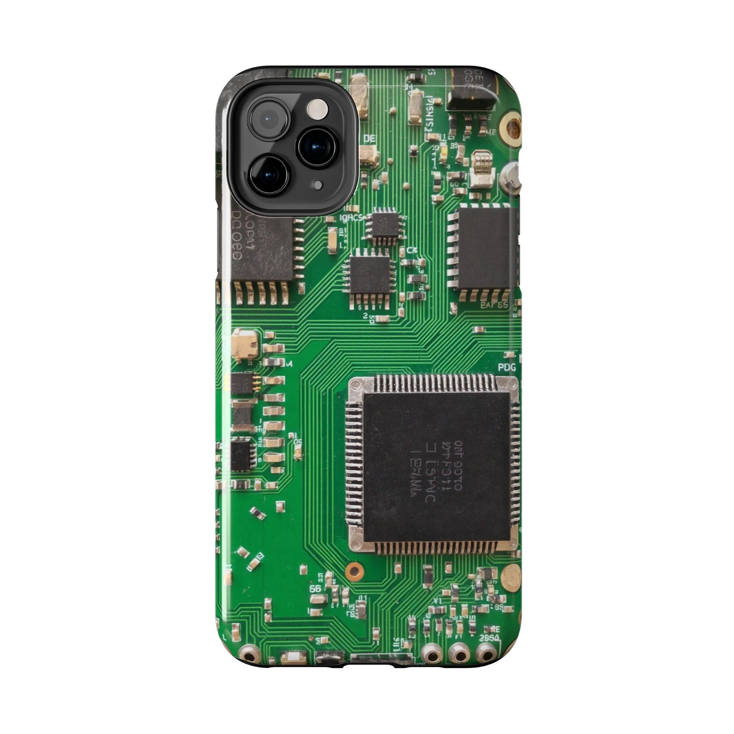 Circuit Board Tough Phone Case - Durable Tech Design