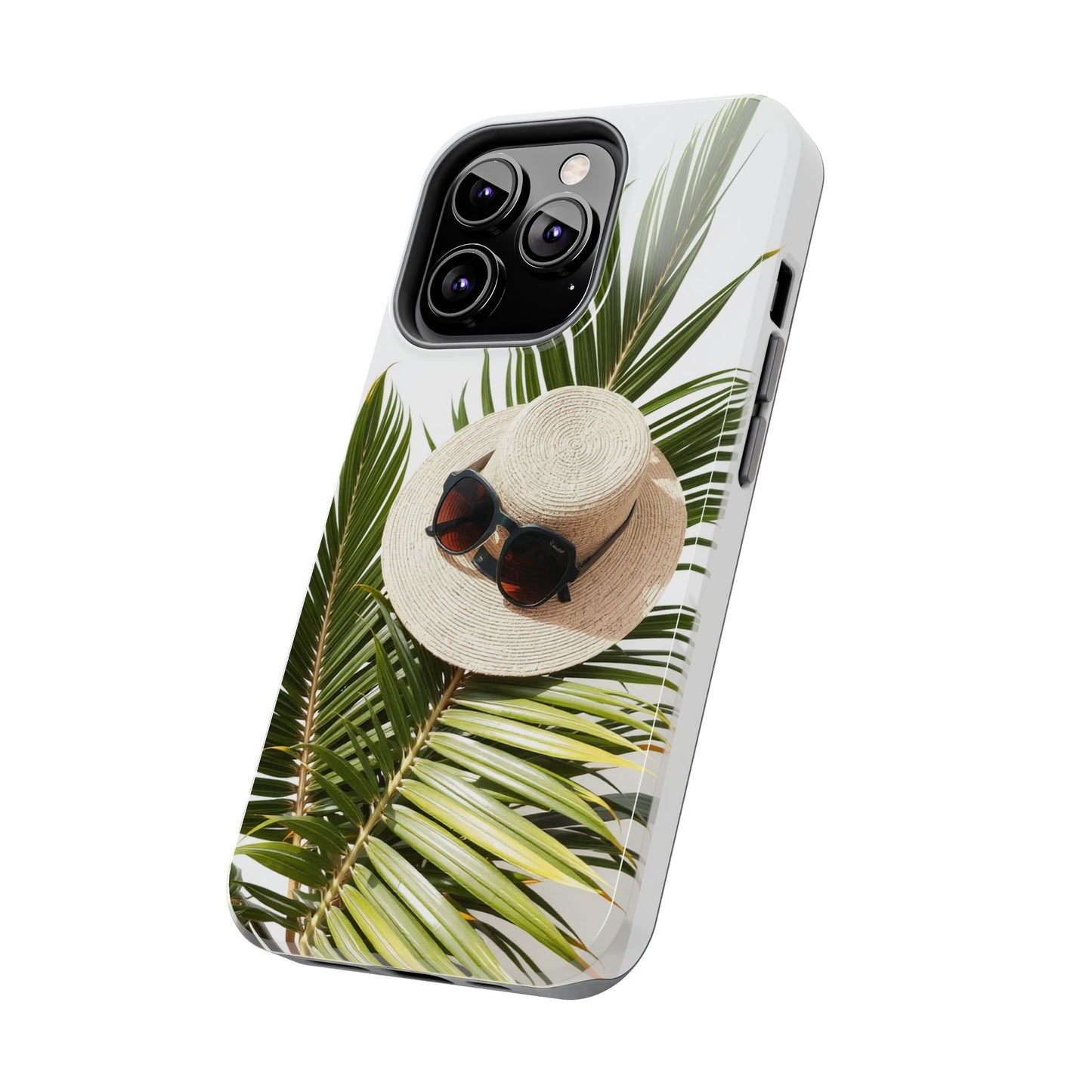 Tropical Phone Case - Summer Vibes with Hat & Sunglasses Design