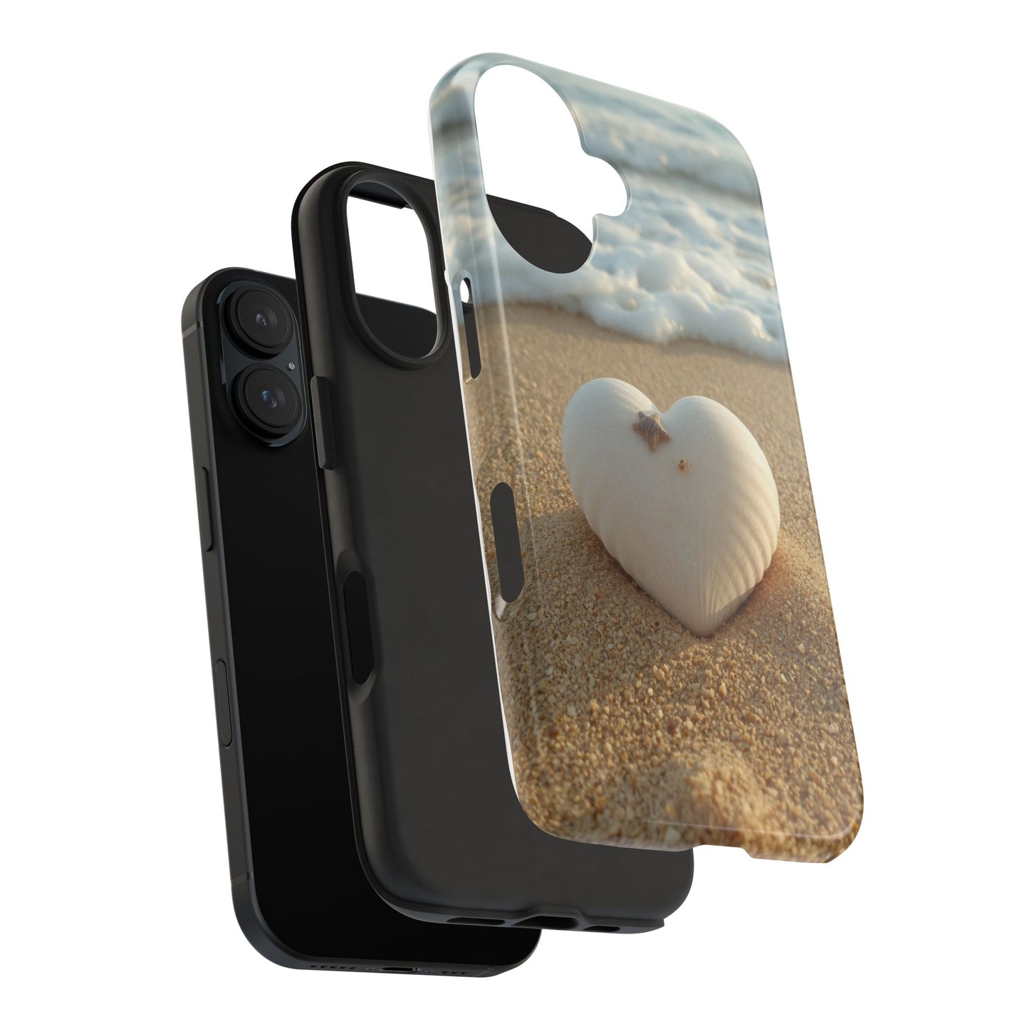 Heart Seashell Tough Phone Case for iPhone