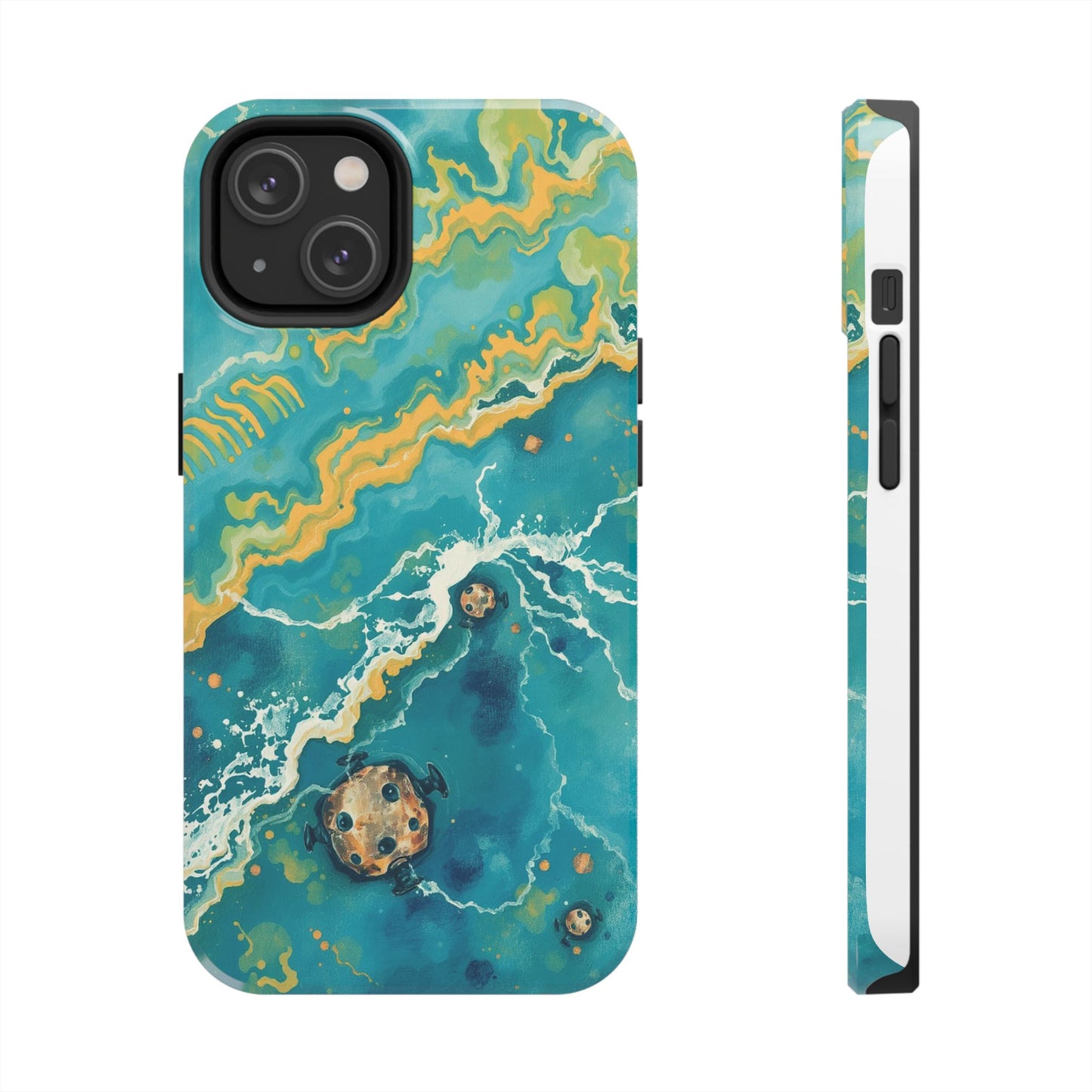 Ocean Wave Tough Phone Case – Durable Protection with Abstract Art Design