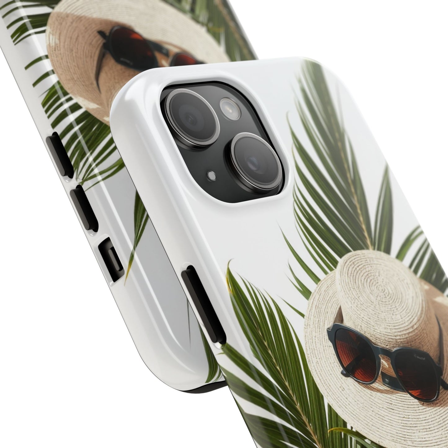 Tropical Phone Case - Summer Vibes with Hat & Sunglasses Design