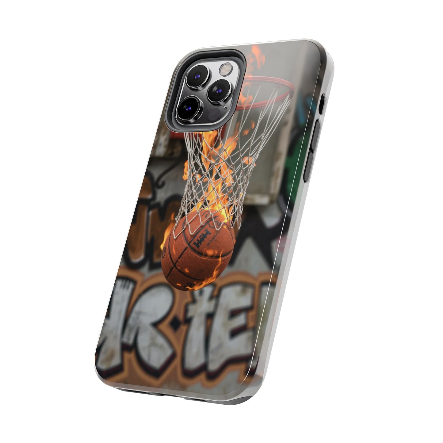 Fire Basketball Tough Phone Case - Durable Sporty Design for Athletes & Fans