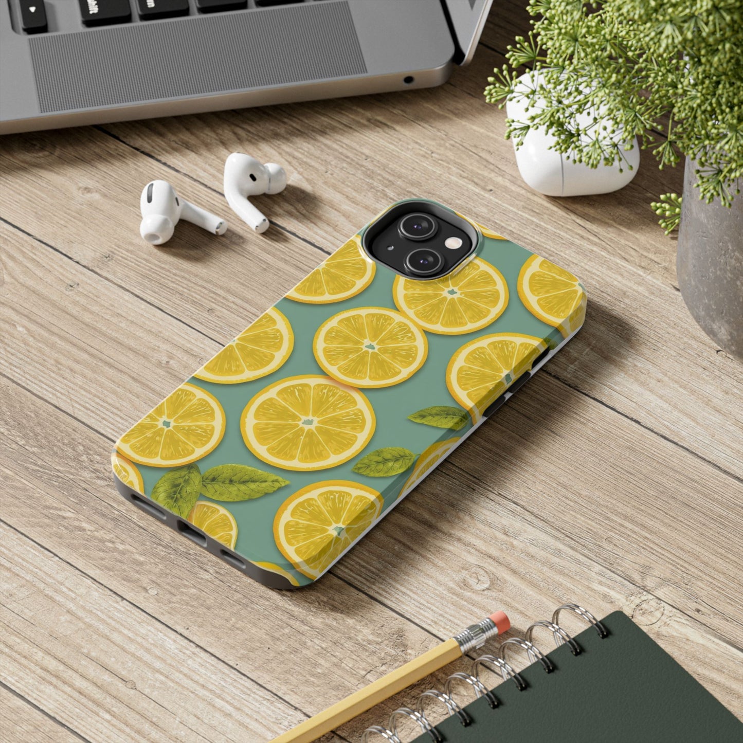 Tough Lemon Pattern Phone Case - Vibrant Citrus Design for Summer Vibes - for iPhone