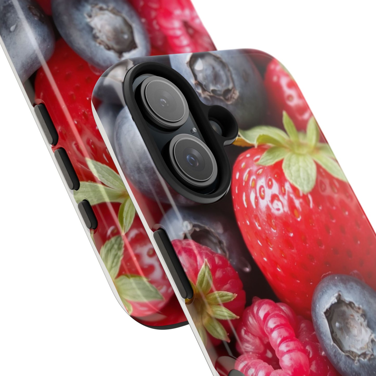 Fruit-Themed Tough Phone Case - Berry Burst Design