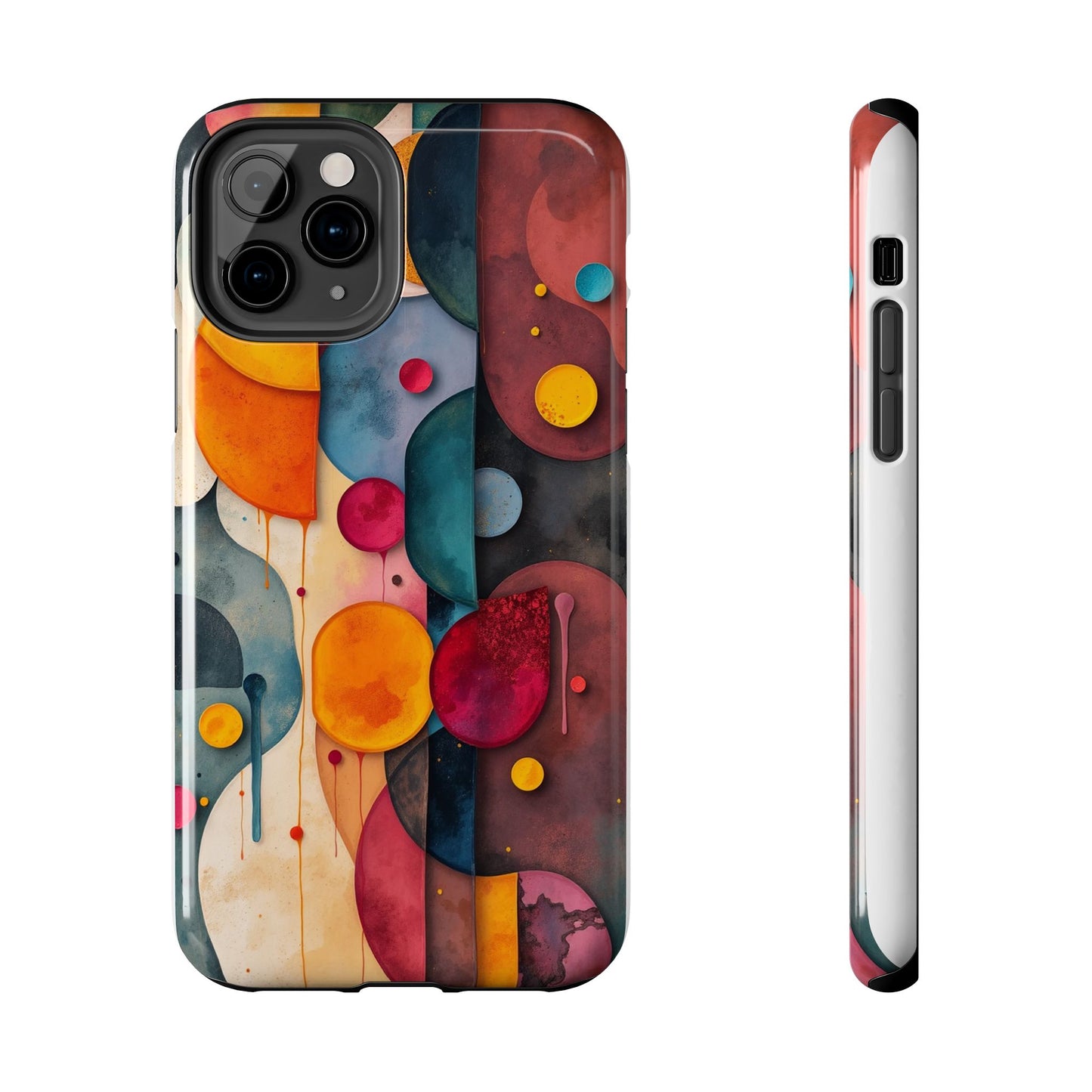 Artistic Tough Phone Cases - Colorful Abstract Design for Trendy Protection - for iPhone