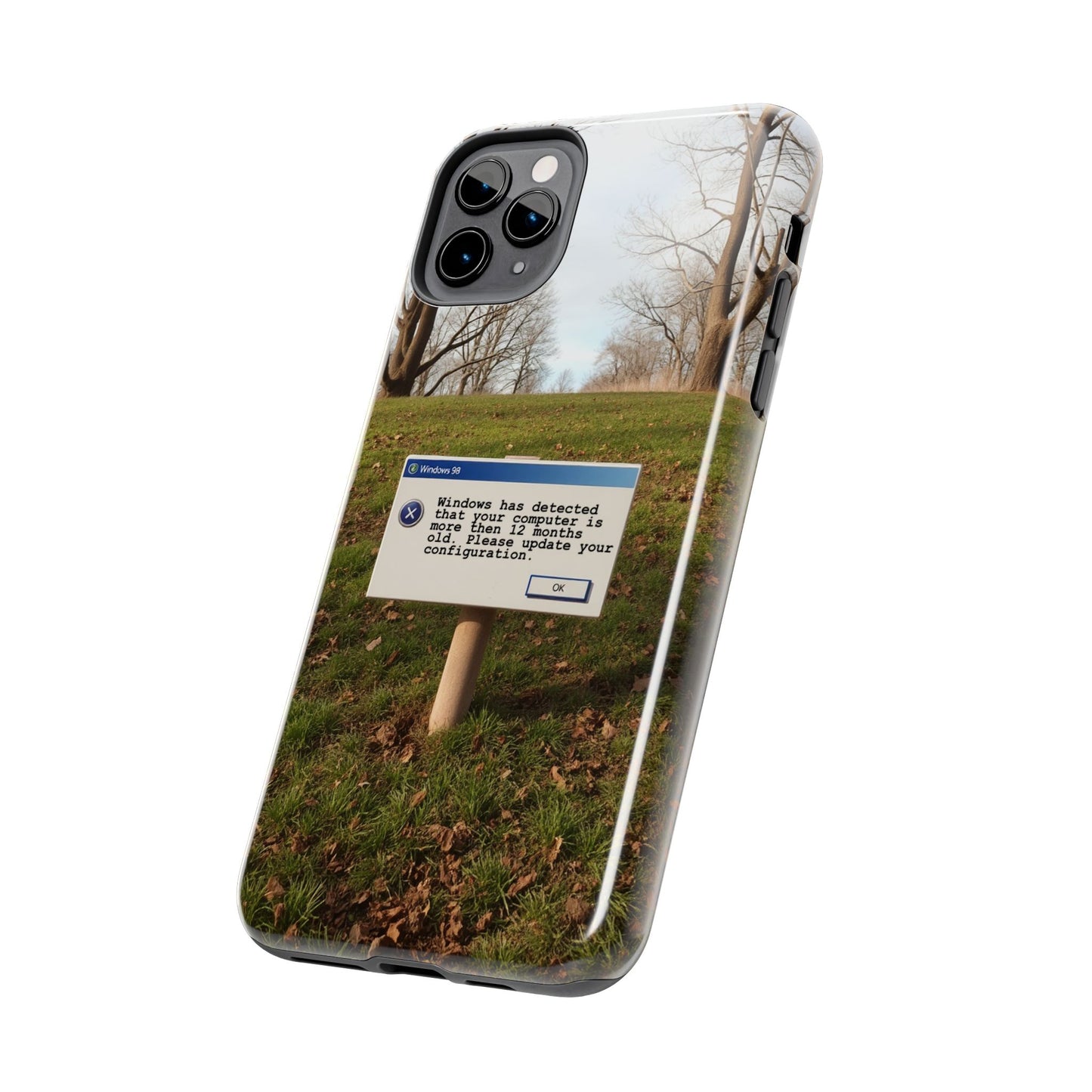 Durable Phone Case with Windows 98 Error Message Design - Perfect Gift for Tech Lovers