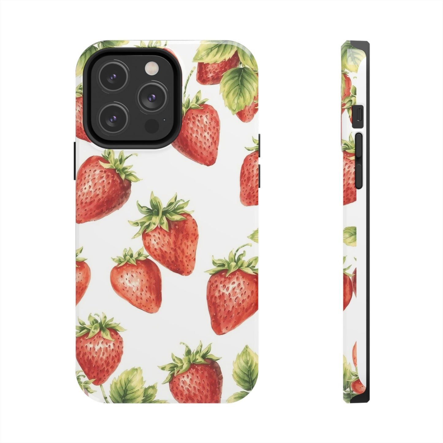 Strawberry Tough Phone Case - Durable Protection with a Fresh Design - for iPhone