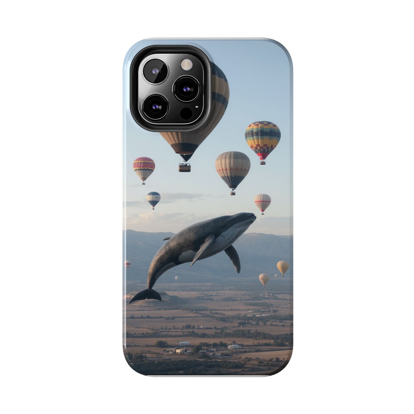 Whale Hot Air Balloon Tough Phone Case - Adventure & Nature Lovers