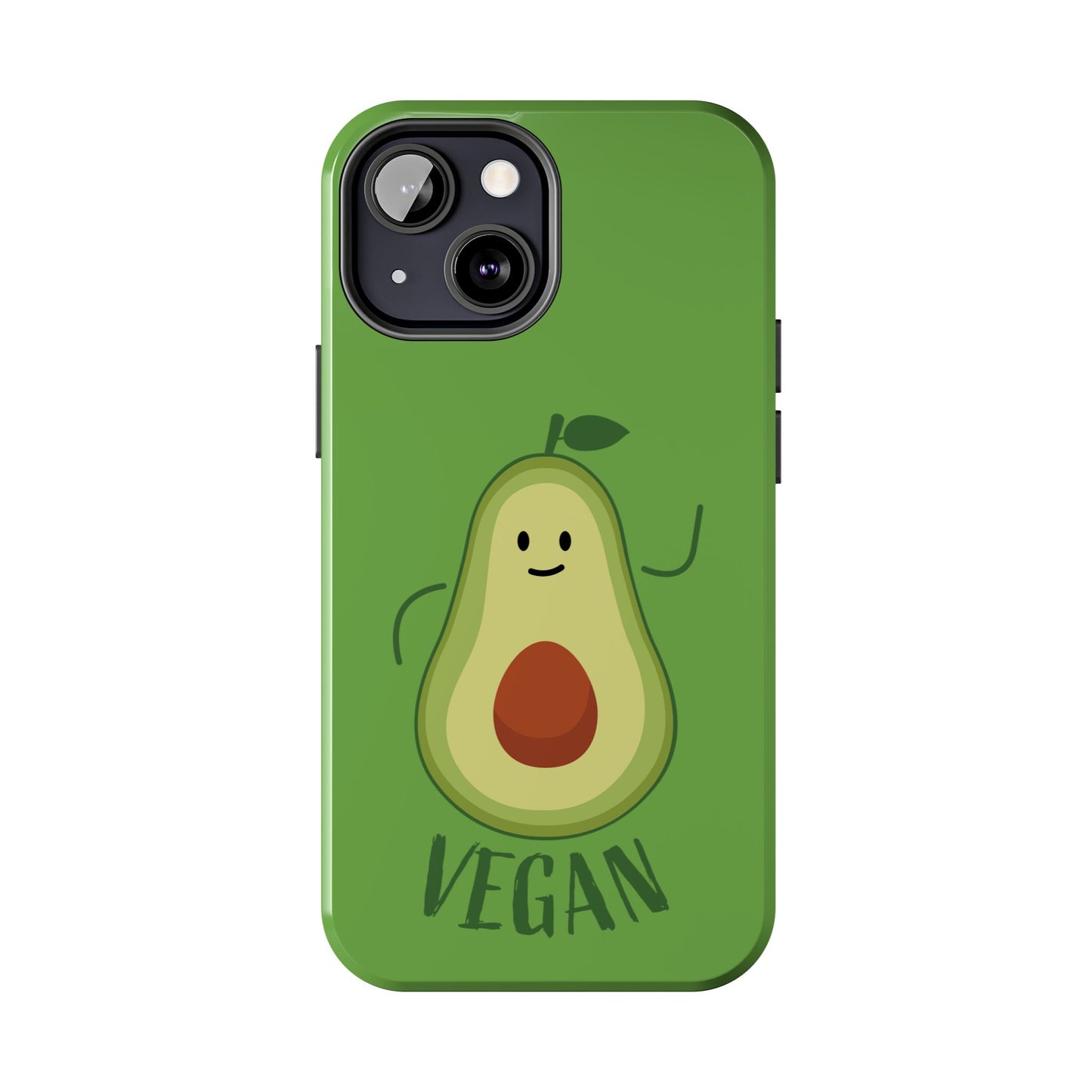 Vegan Avocado Tough Phone Case - Cute & Durable Phone Cover - for iPhone