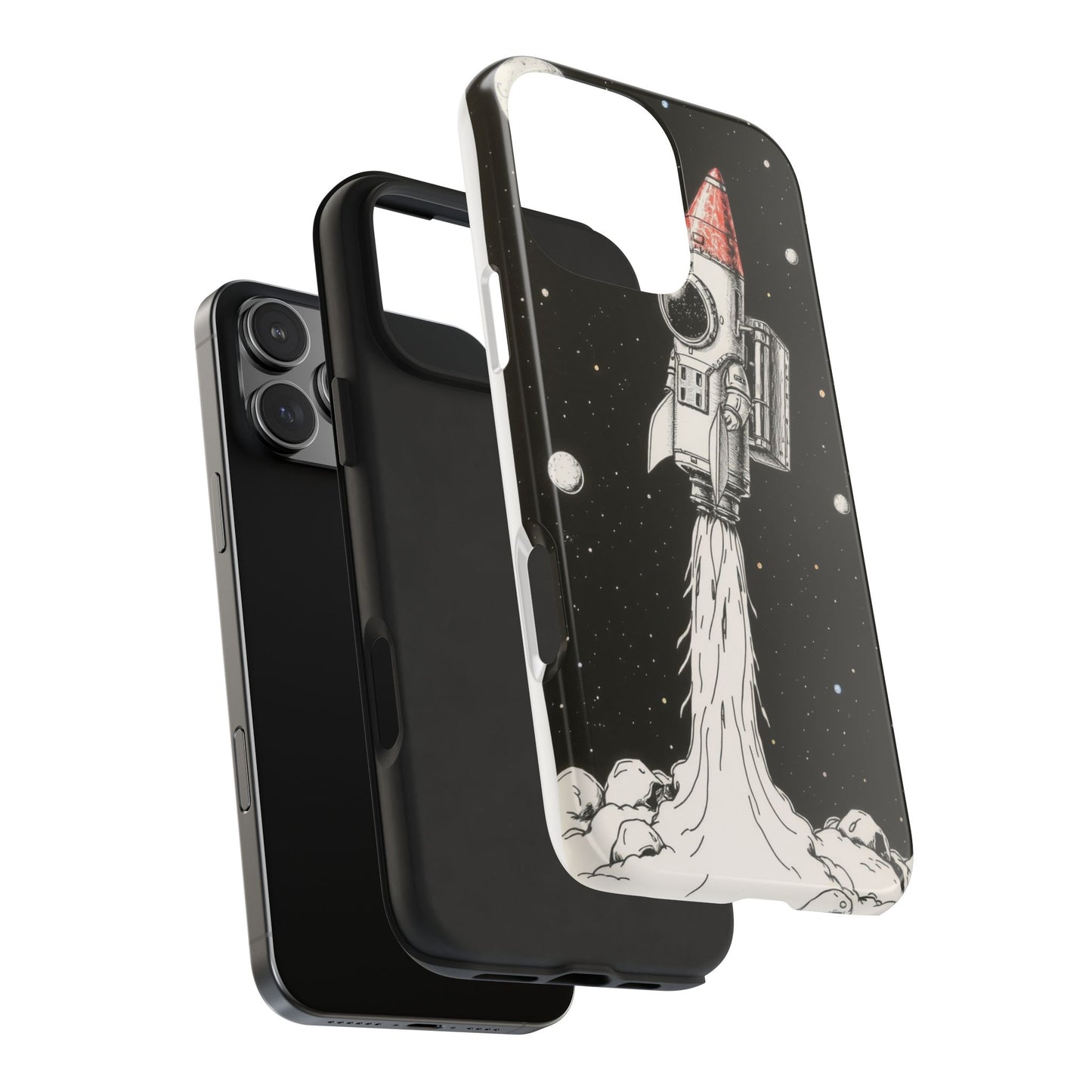 Cool Tough Phone Case for iPhone - Astro-Rocket Bond