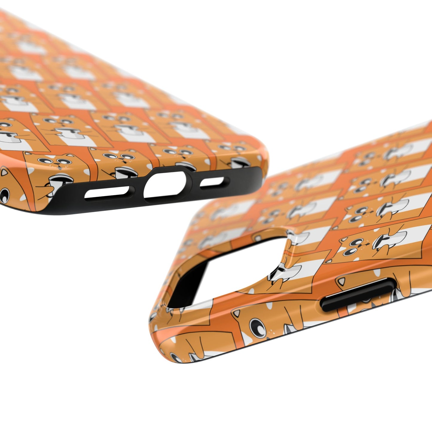 Coffee Cat Tough Phone Case – Durable, Fun, Perfect for Pet Lovers - for iPhone