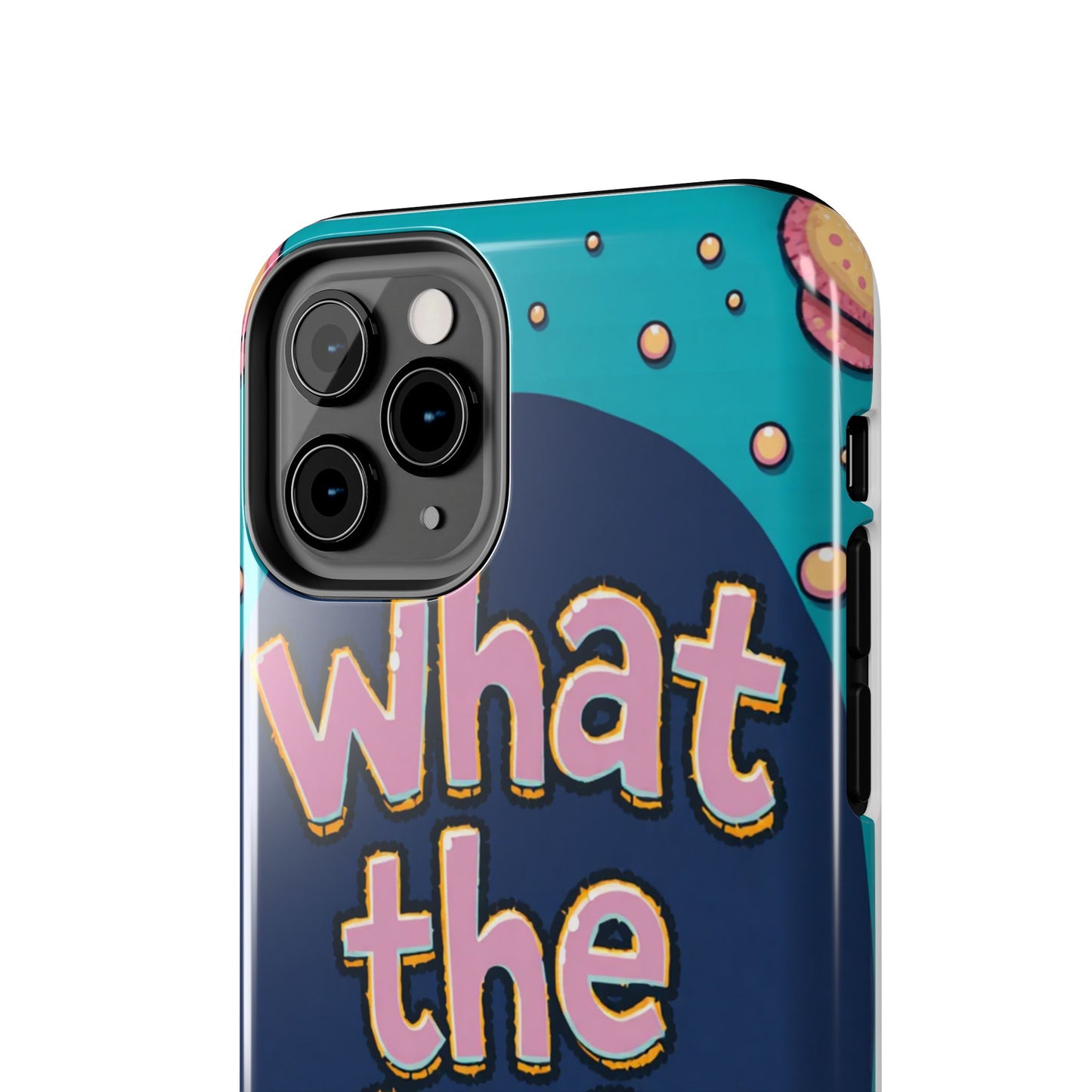Playful Tough Phone Case - "What the Fish" Design