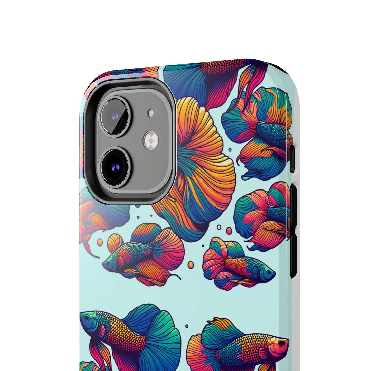 Colorful Fish Pattern Tough Phone Case - Aquatic Lovers - for iPhone