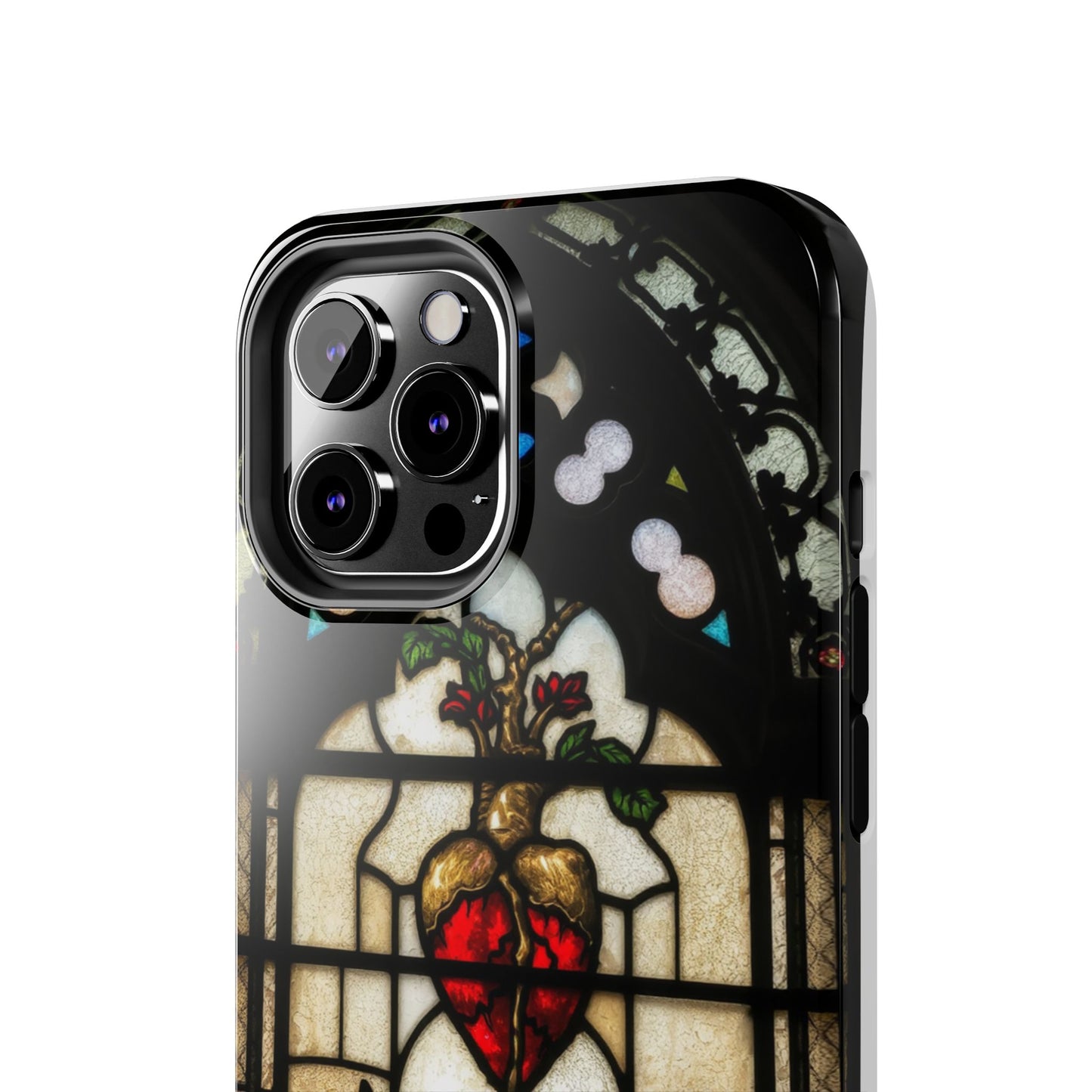 Stained Glass Heart Tough Phone Case - Unique Design for Protection & Style