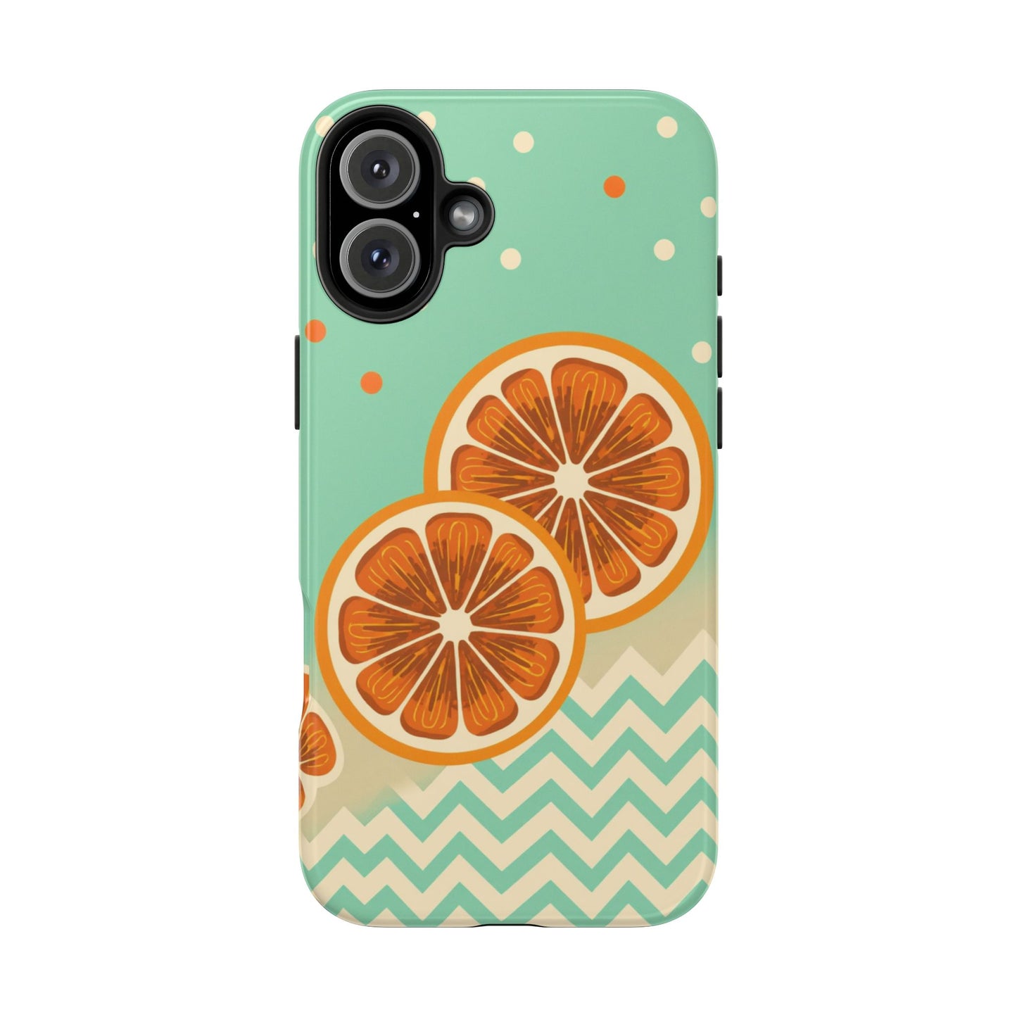 Citrus Vibe Tough Phone Case - Fun Orange Slice Design