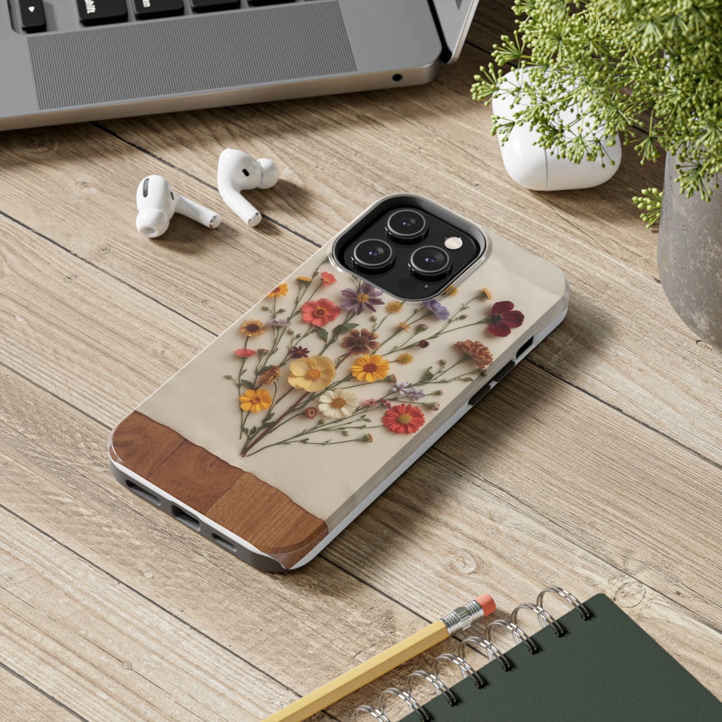 Floral Tough Phone Case - Durable Protection with Nature-Inspired Design