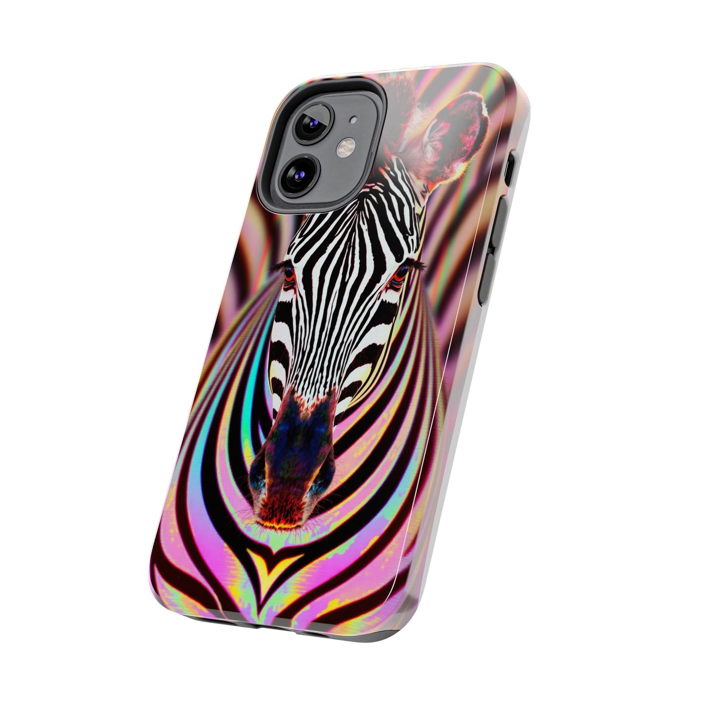 Vibrant Zebra Tough Phone Case - Unique Animal Design for Wild Spirit