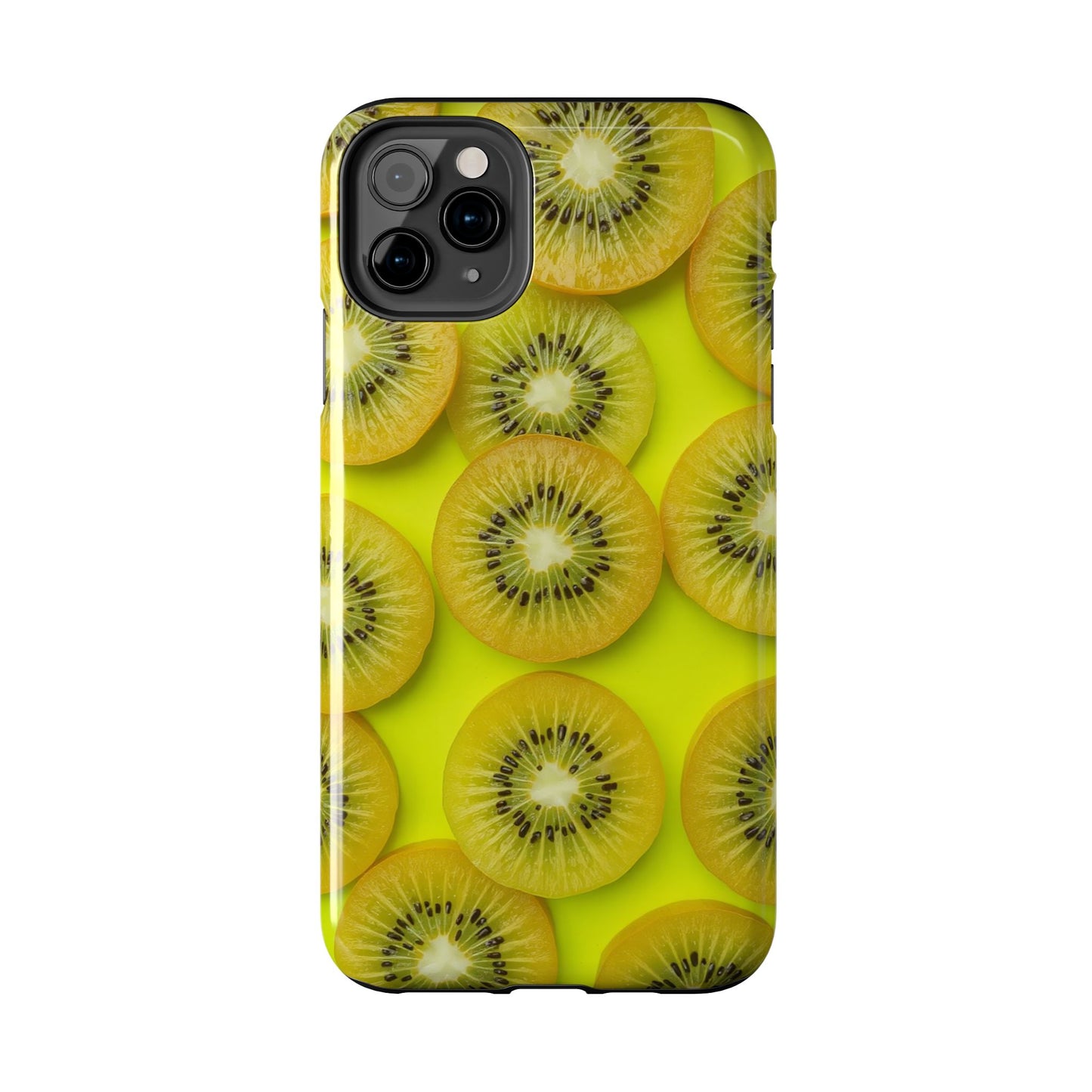 Vibrant Kiwi Tough Phone Case - Bright Yellow Design for Fruit Lovers