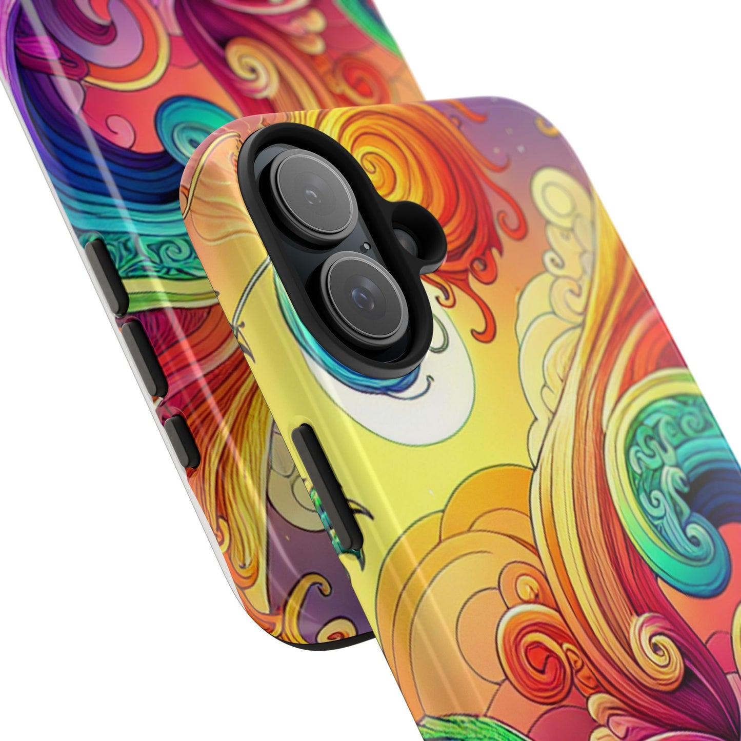 Fantasy Ocean Waves Tough Phone Case - Colorful Protective Cover - for iPhone