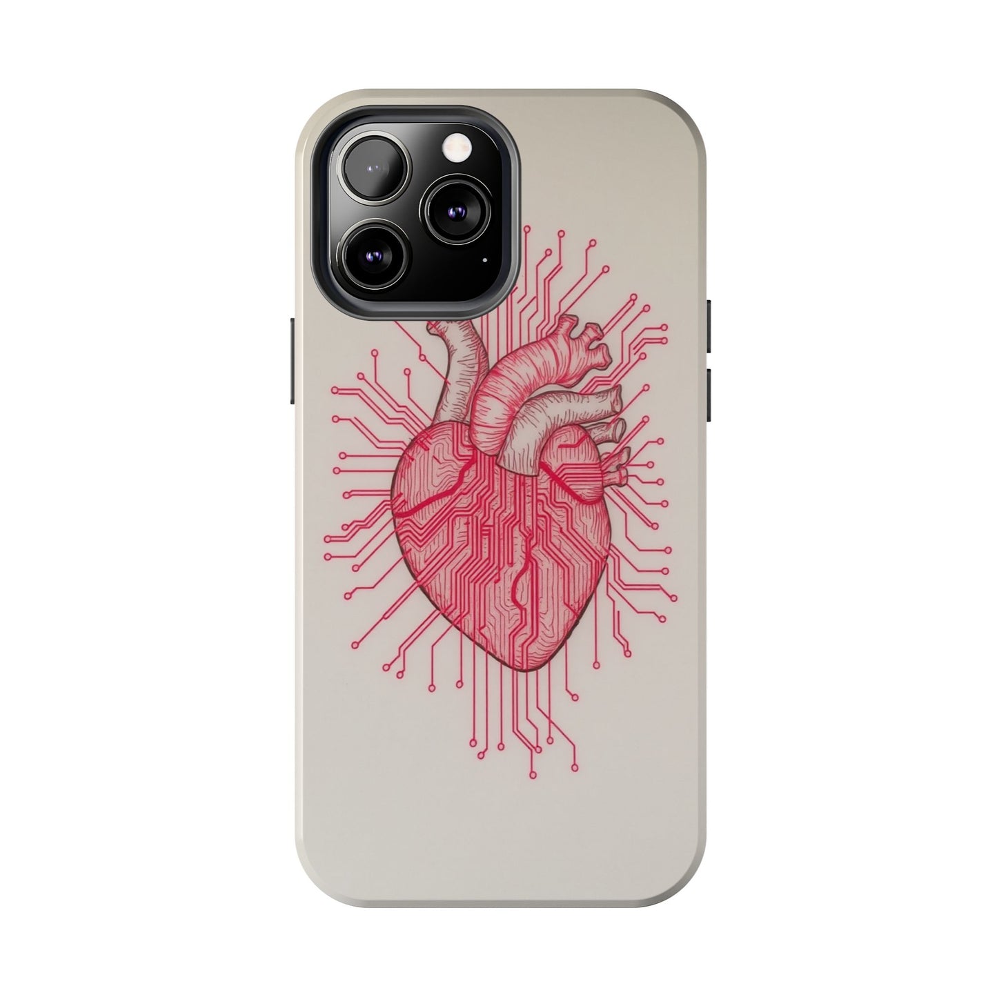Heart Circuit Tough Phone Case – Unique Tech-Inspired Design for Tech Lovers