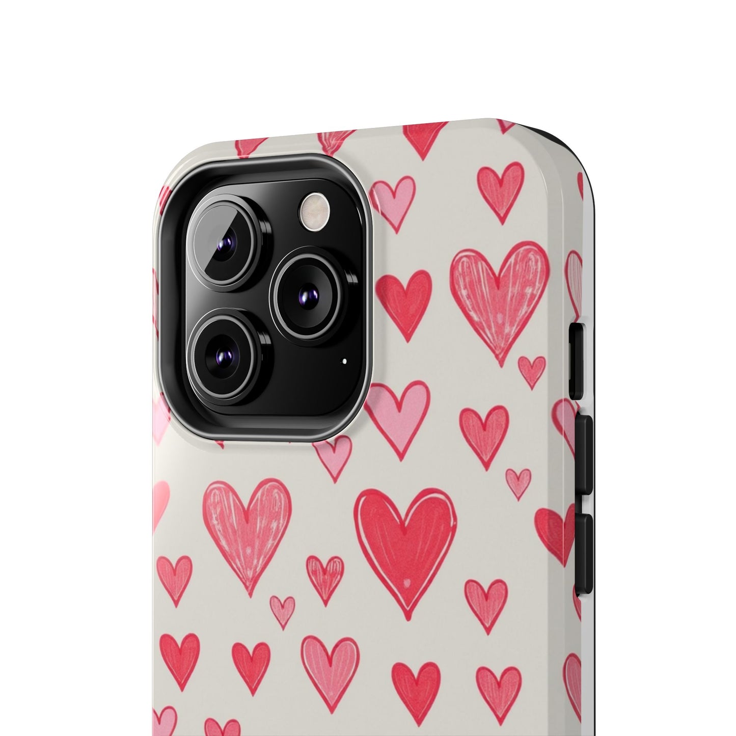 Heart Pattern Tough Phone Case - Cute and Stylish Protection