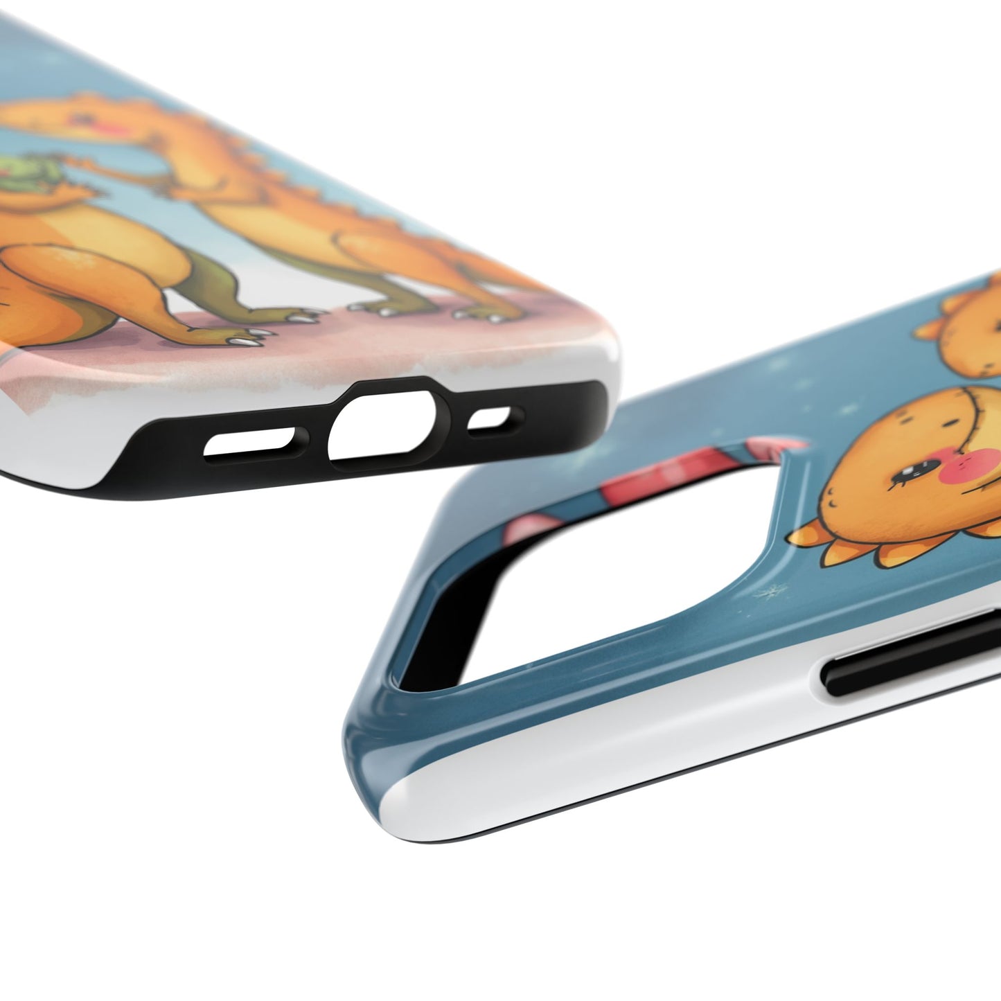 Dino Love Tough Phone Case - Cute & Durable Design for Kids & Parents