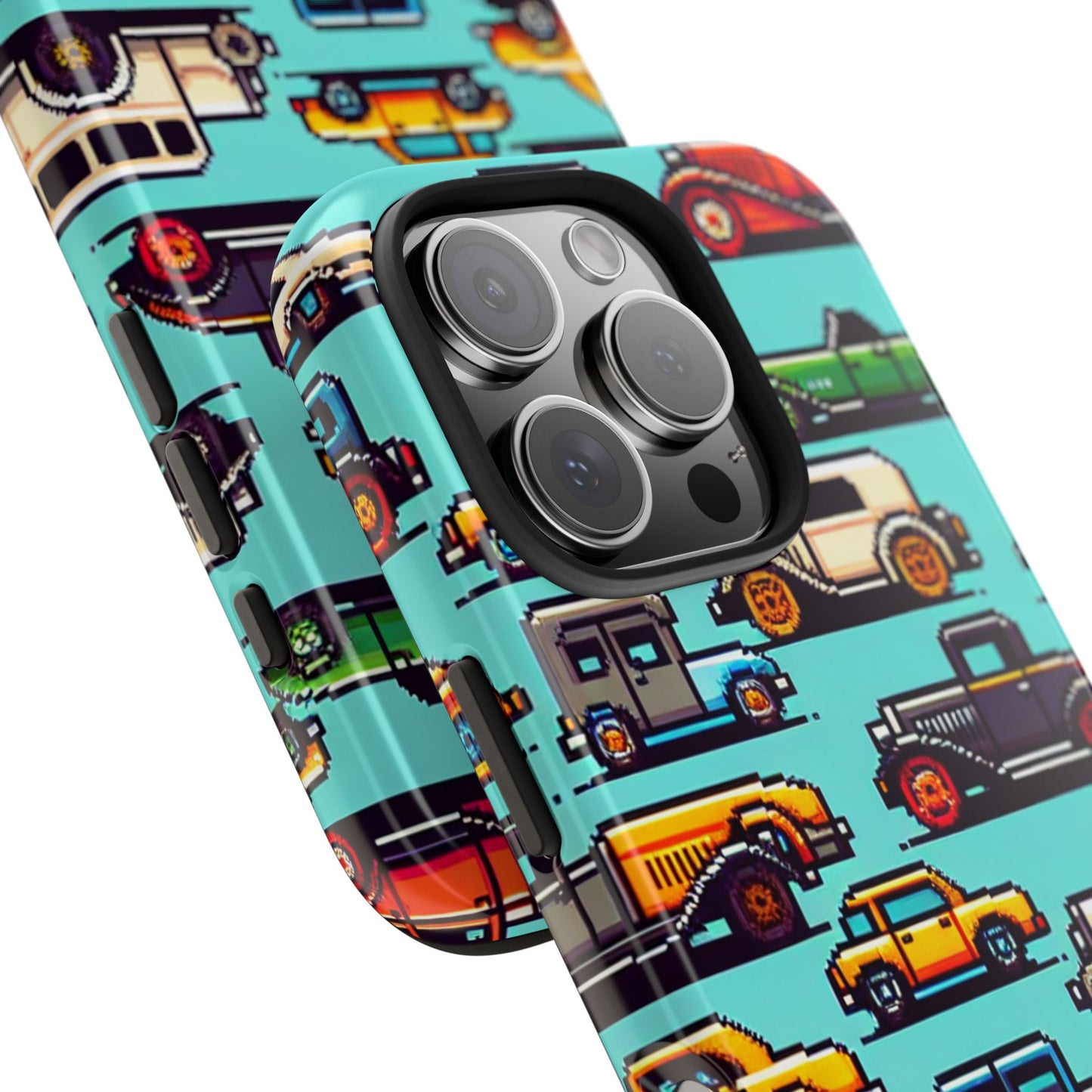 Retro Car Pixel Art Tough Phone Case - Durable & Stylish Protection - for iPhone