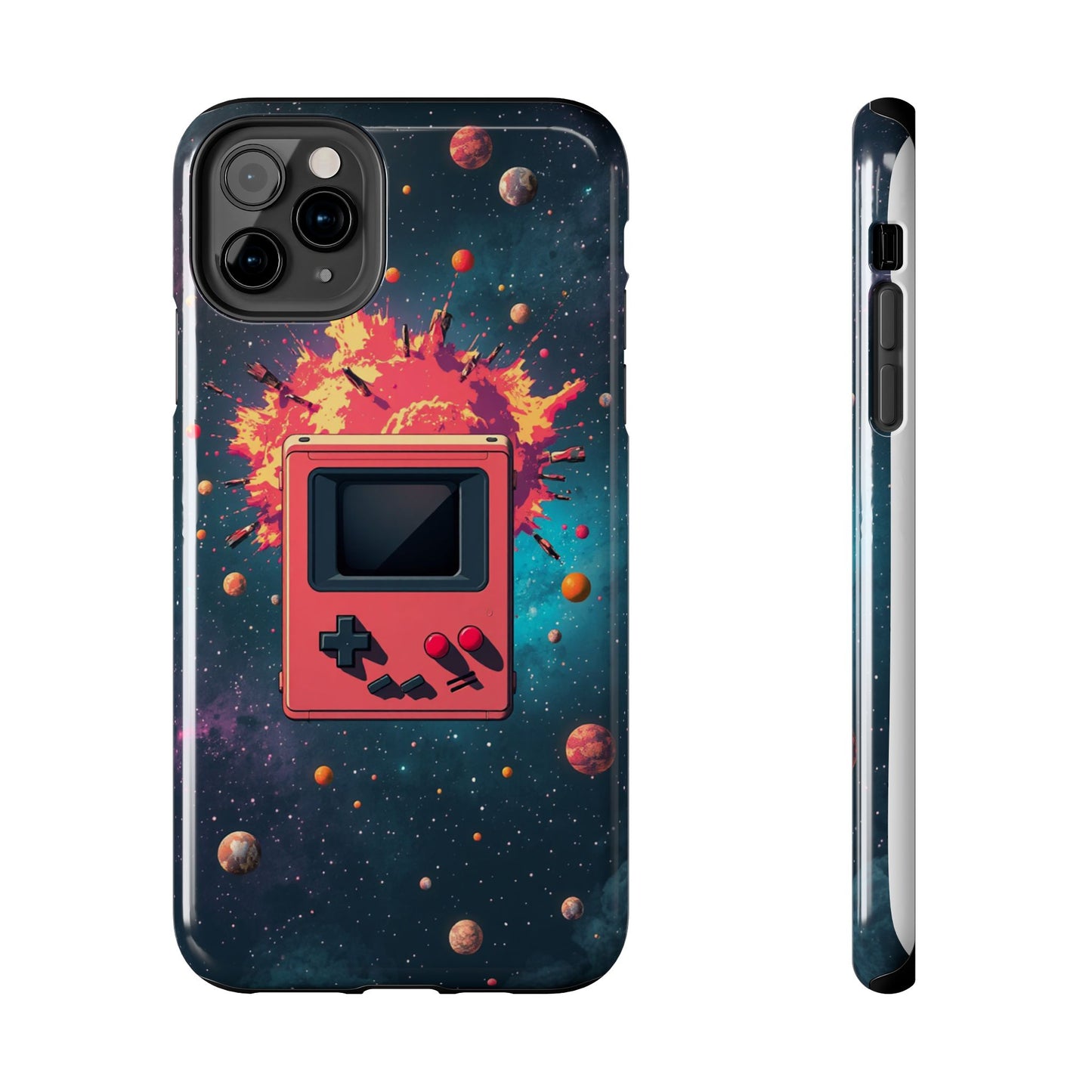 Retro Gaming Tough Phone Case - Space Adventure Design