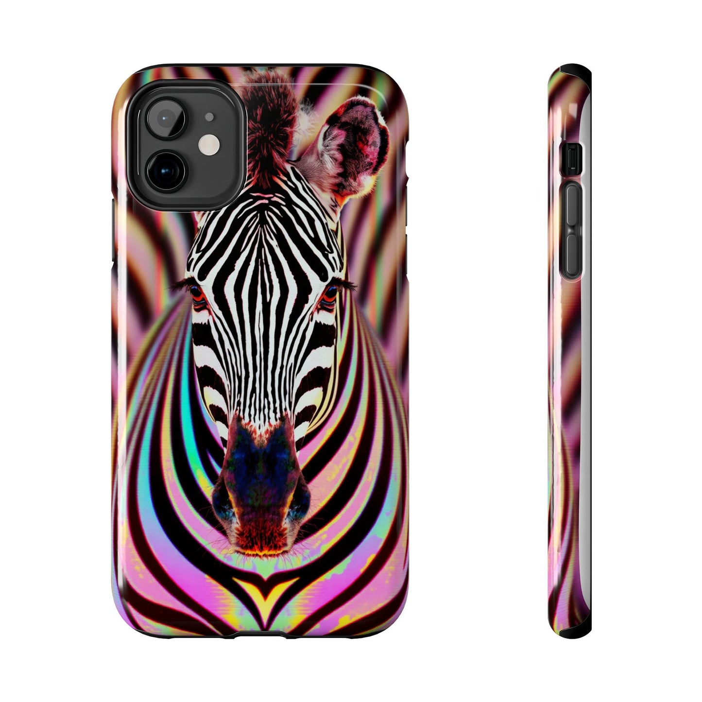 Vibrant Zebra Tough Phone Case - Unique Animal Design for Wild Spirit