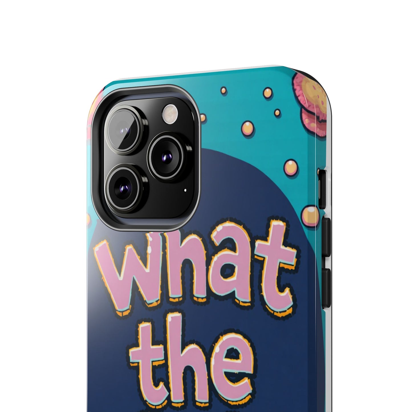 Playful Tough Phone Case - "What the Fish" Design