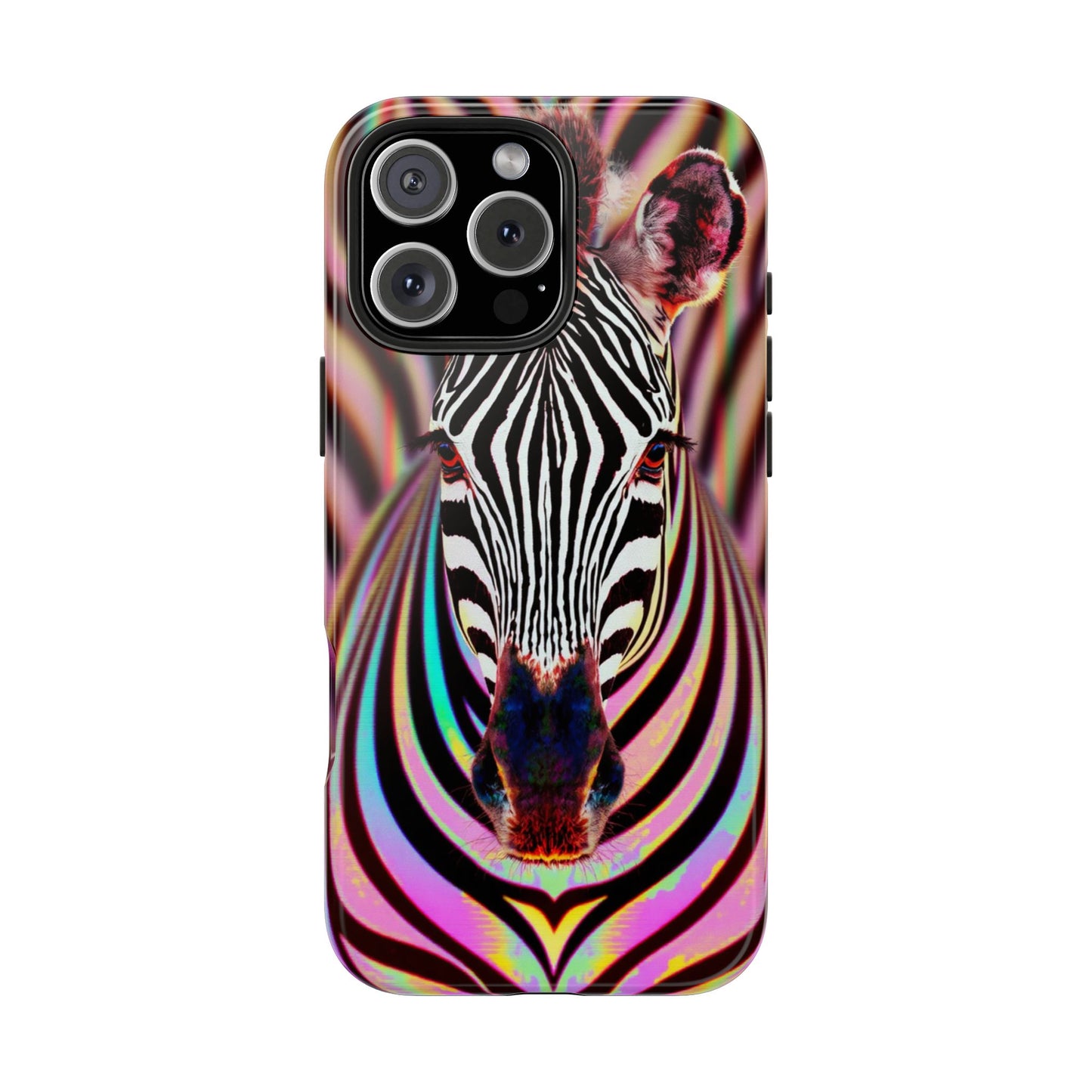 Vibrant Zebra Tough Phone Case - Unique Animal Design for Wild Spirit