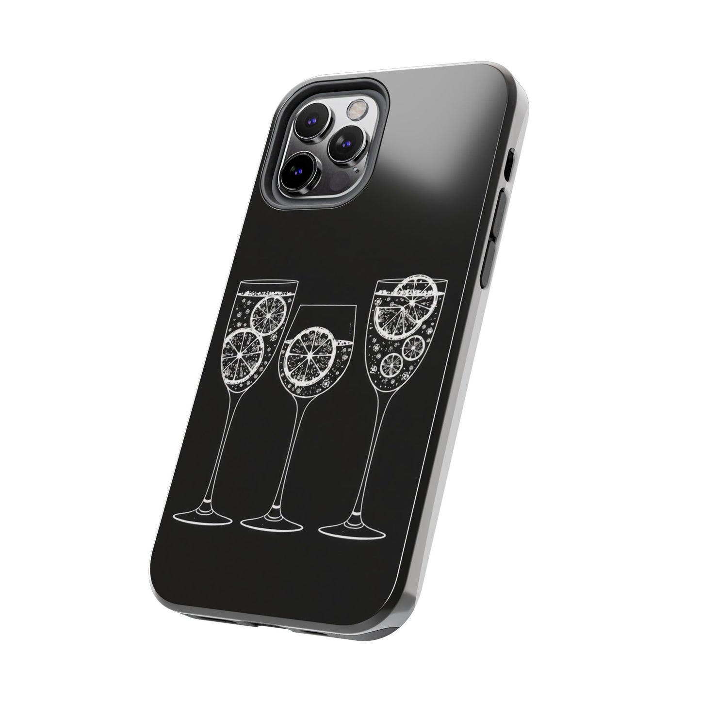 Stylish Tough Phone Cases with Citrus Glass Design, Protective Cases for Parties, Summer Events, and Everyday Use