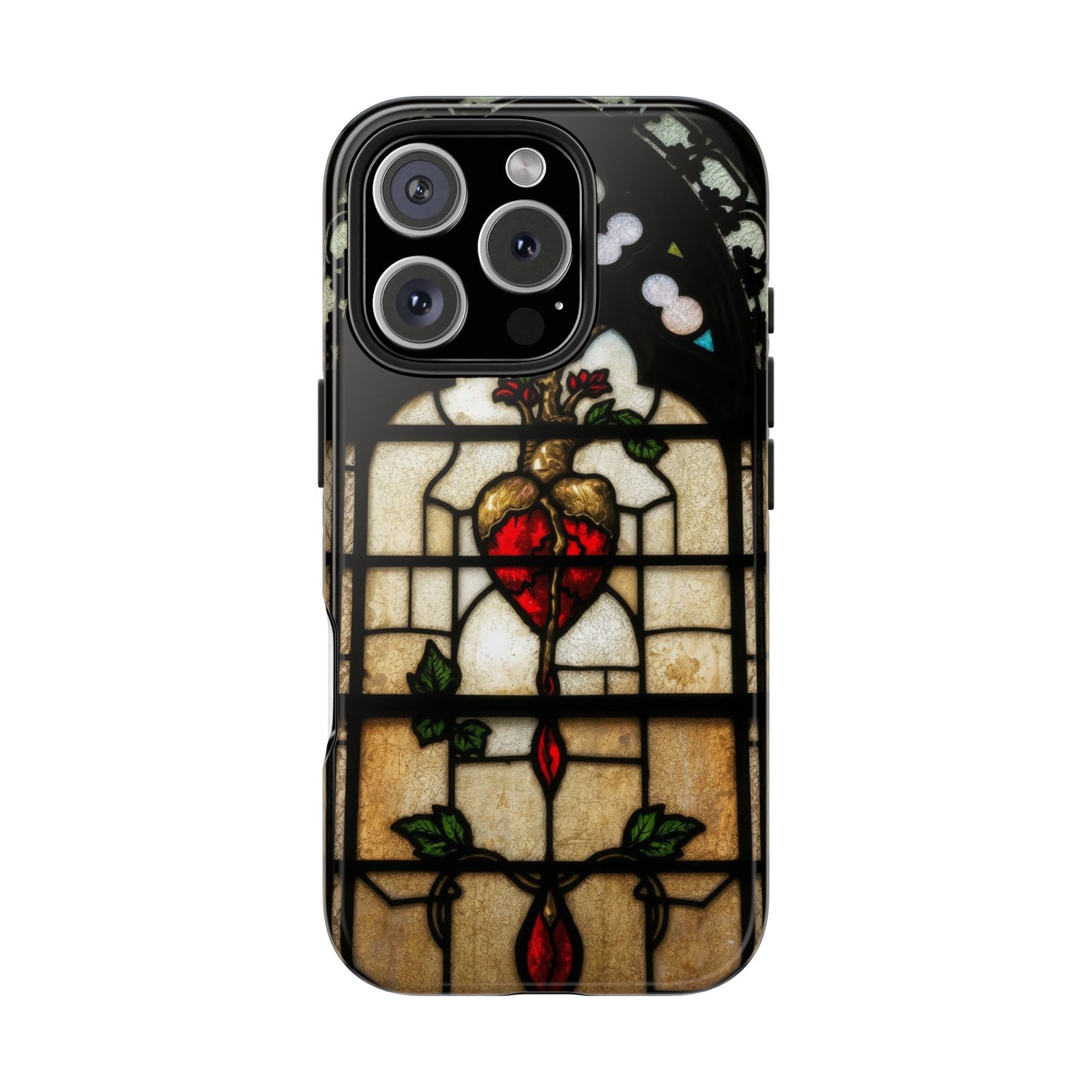 Stained Glass Heart Tough Phone Case - Unique Design for Protection & Style
