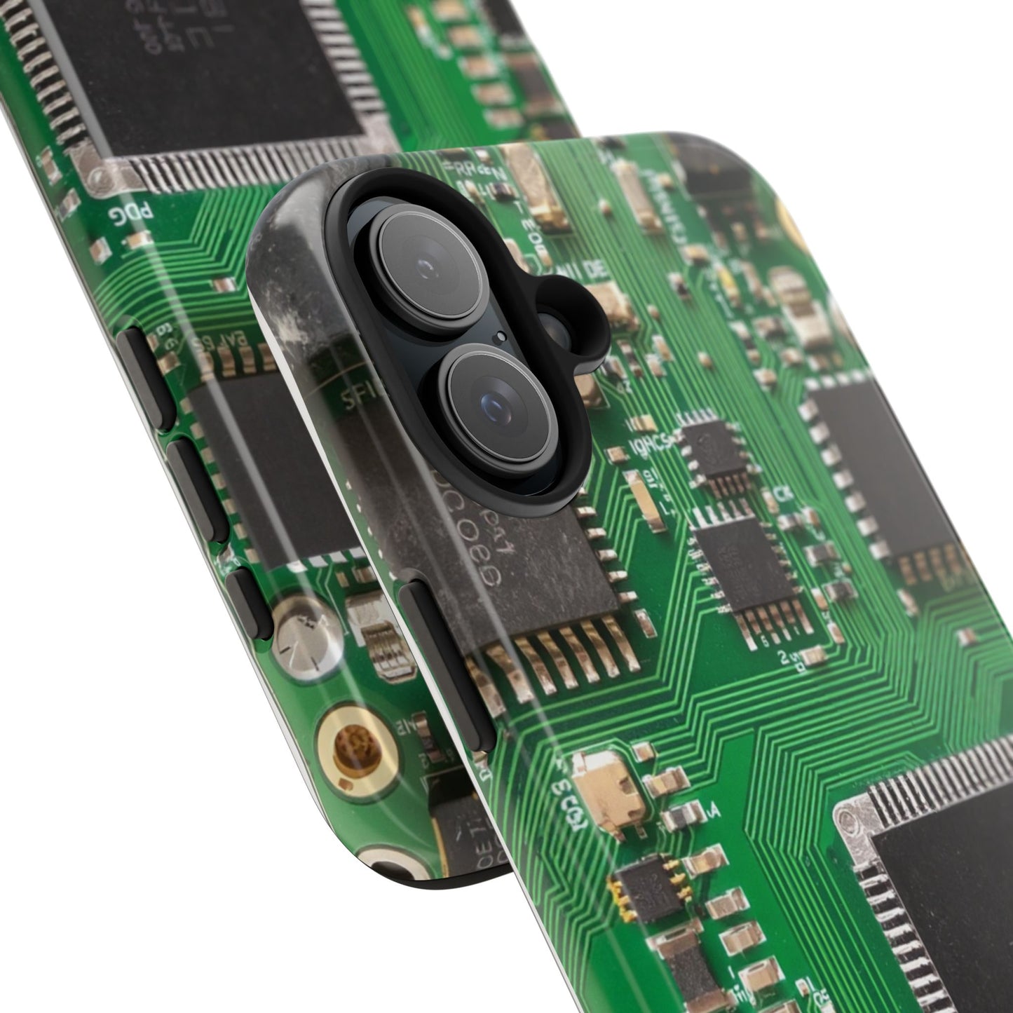 Circuit Board Tough Phone Case - Durable Tech Design