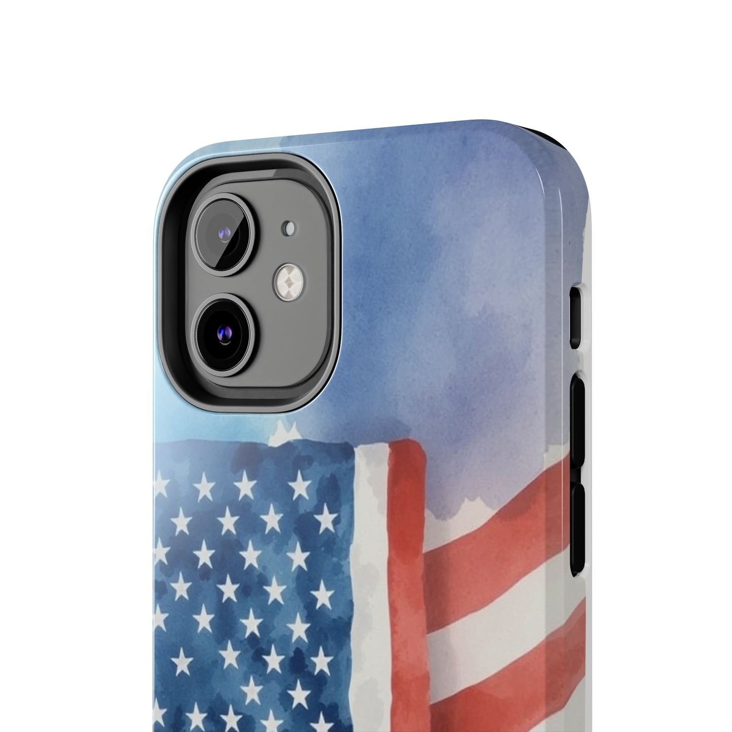 Abstract Watercolor American Flag Design - Tough Phone Case - for iPhone