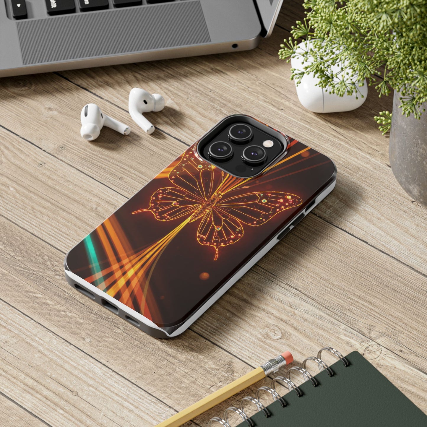 Elegant Butterfly Tough Phone Case - Stylish Protection for Nature Lovers