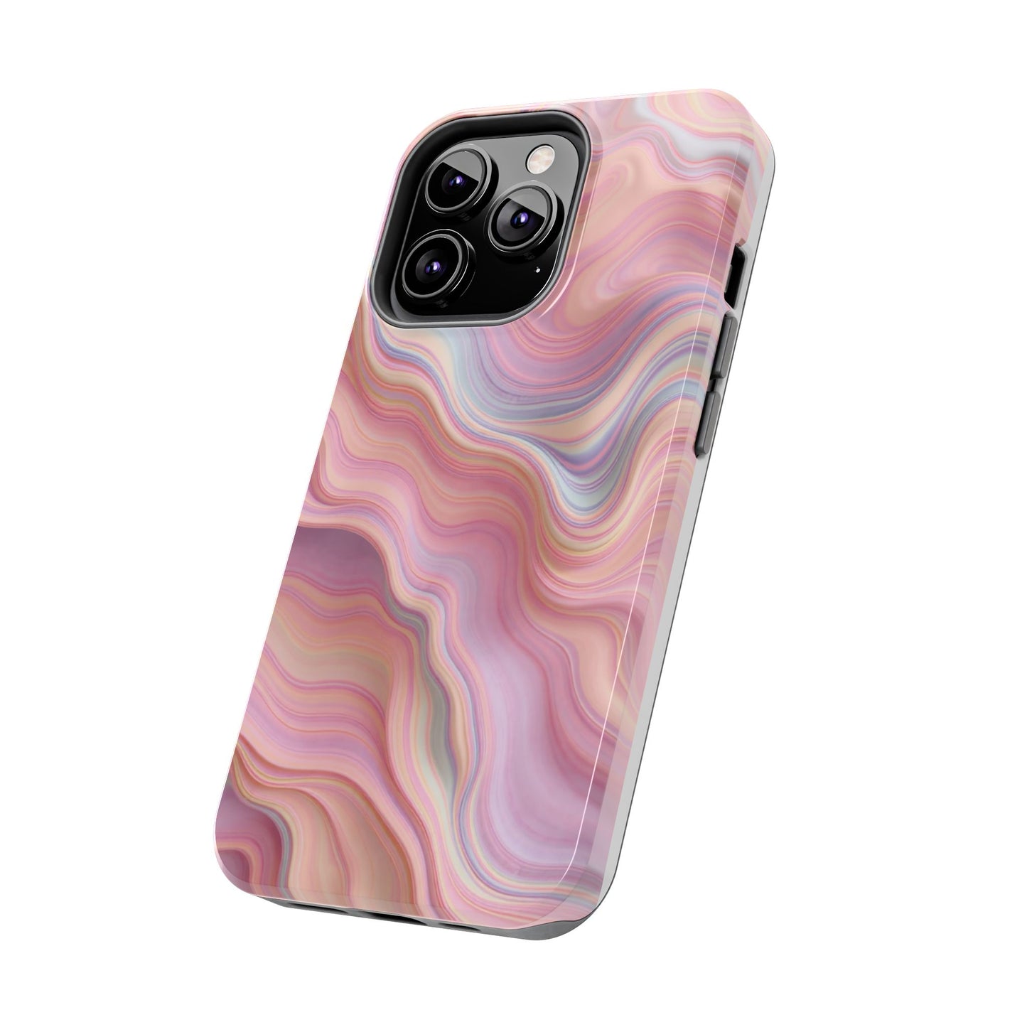 Stylish Tough Phone Cases - Abstract Pink Marble Design