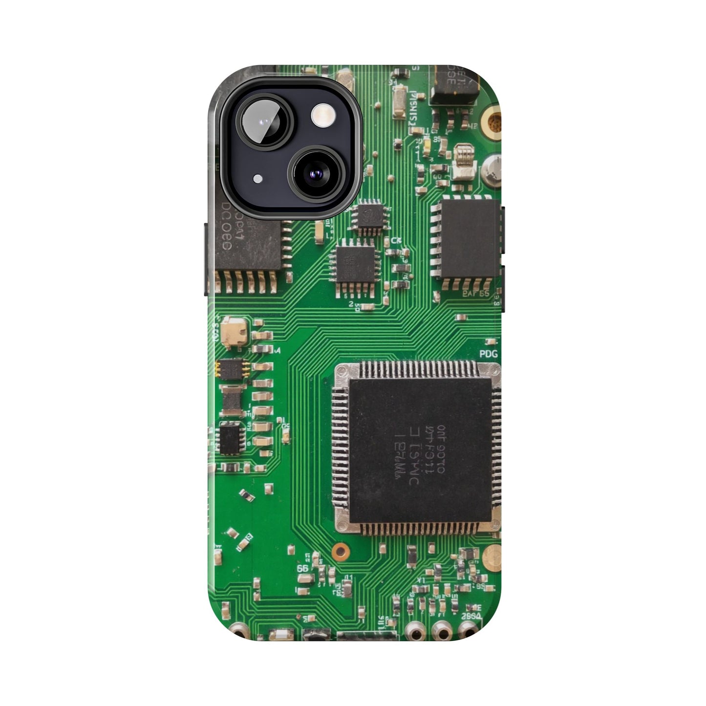 Circuit Board Tough Phone Case - Durable Tech Design