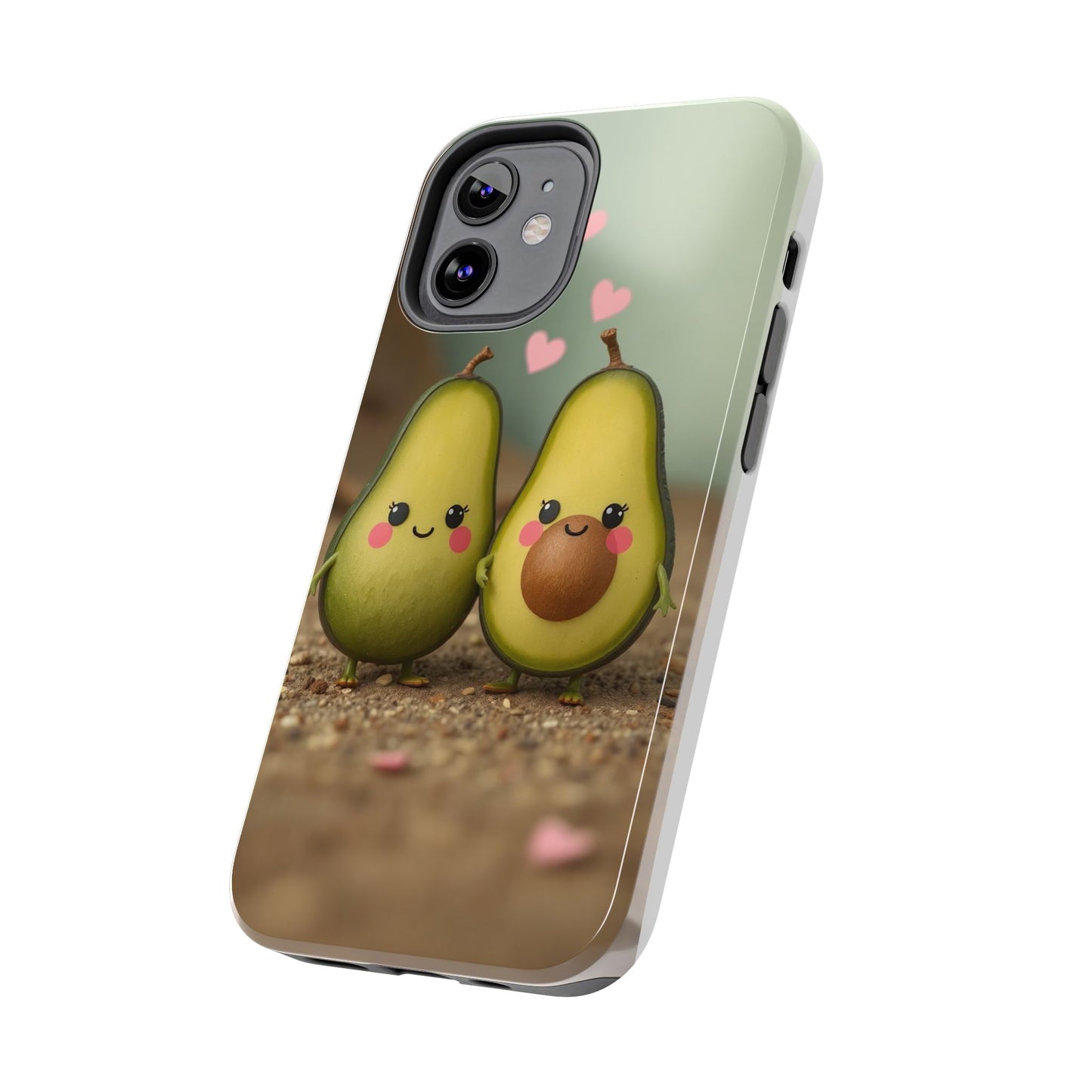 Cute Avocado Phone Case, Funny Tough Case, Quirky Phone Accessory, Gifts for Foodies, Valentine's Day Present