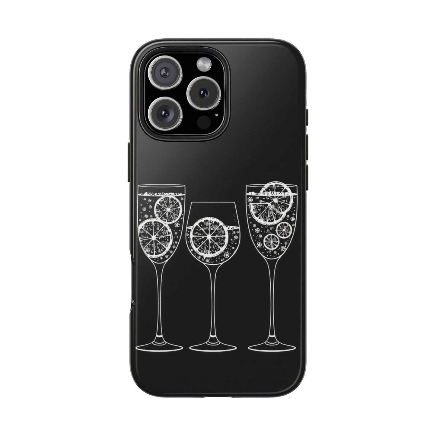 Stylish Tough Phone Cases with Citrus Glass Design, Protective Cases for Parties, Summer Events, and Everyday Use