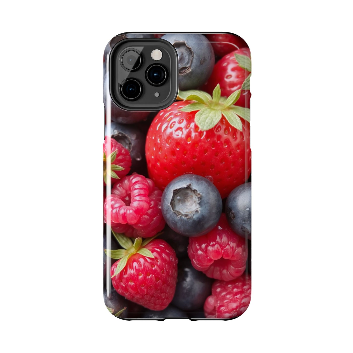 Fruit-Themed Tough Phone Case - Berry Burst Design