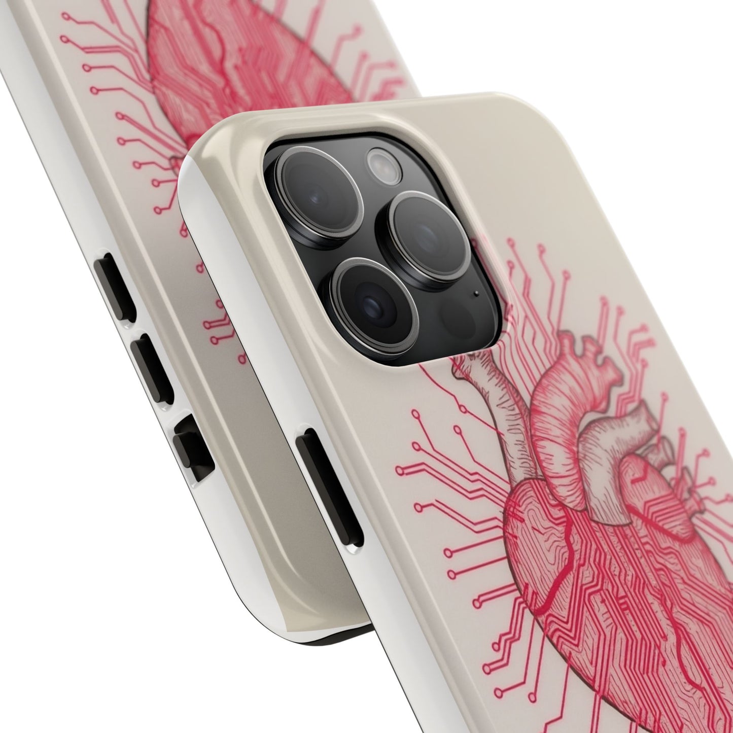 Heart Circuit Tough Phone Case – Unique Tech-Inspired Design for Tech Lovers