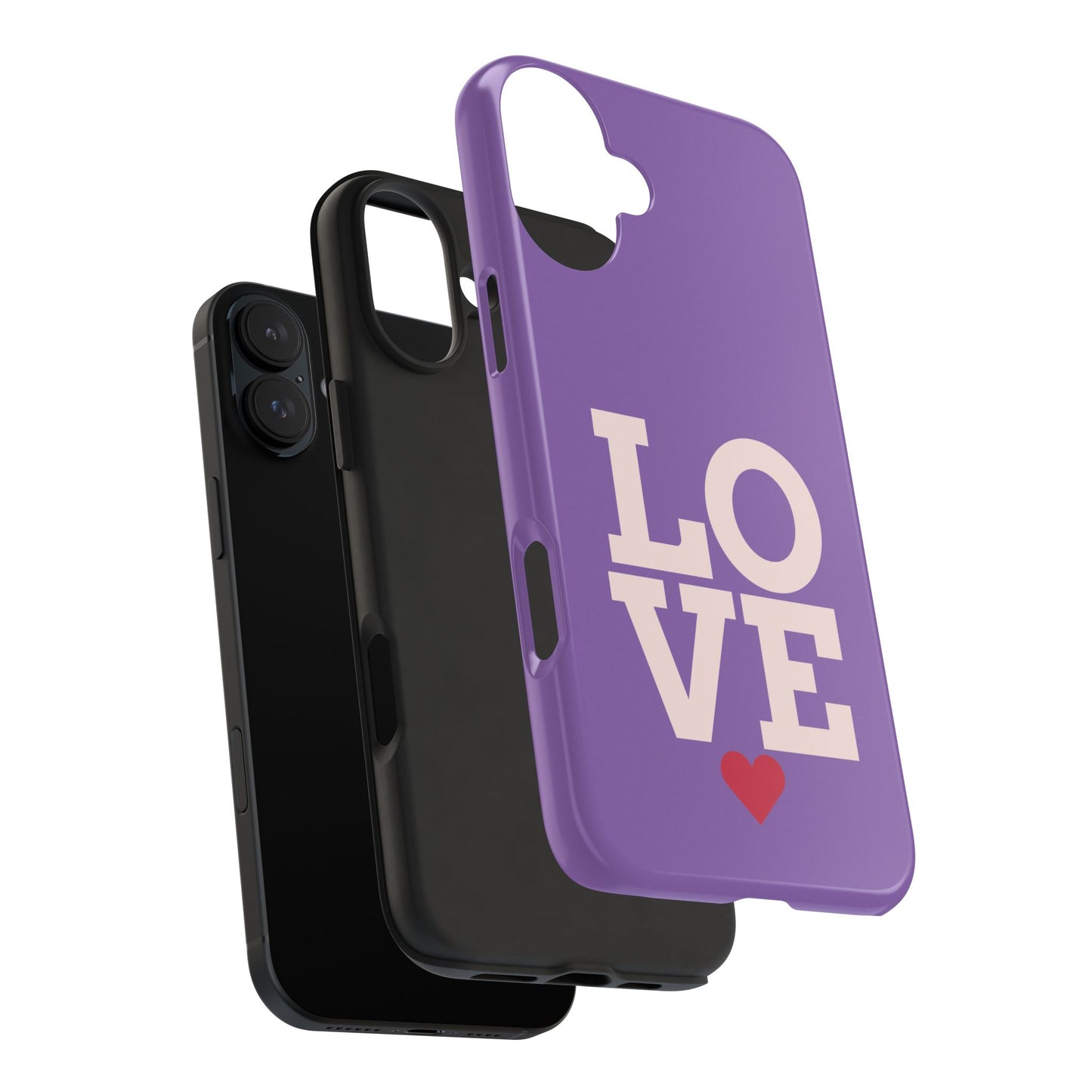 Purple Love Phone Case - Durable & Stylish Tough Case - for iPhone